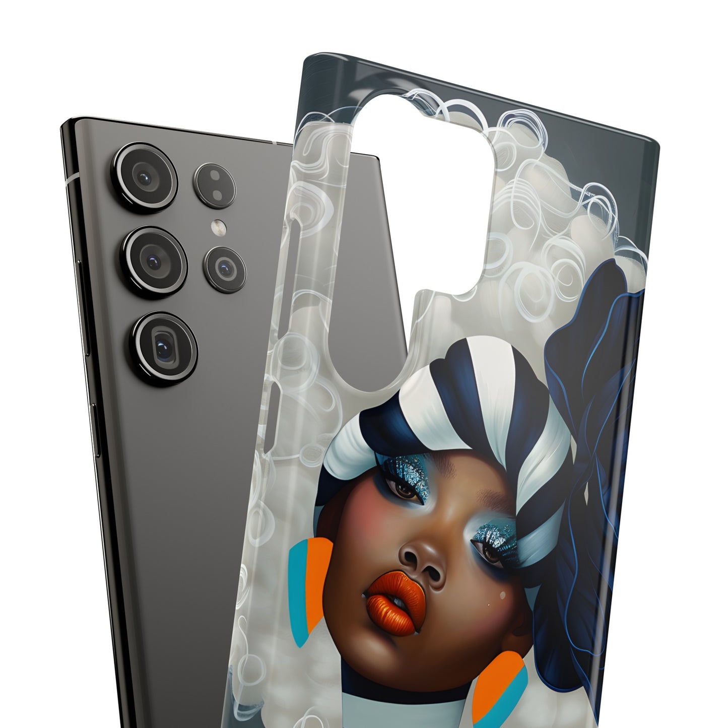 Slim Phone Cases - Black Girl Art - Velvet's View - Ethereal Vibrance