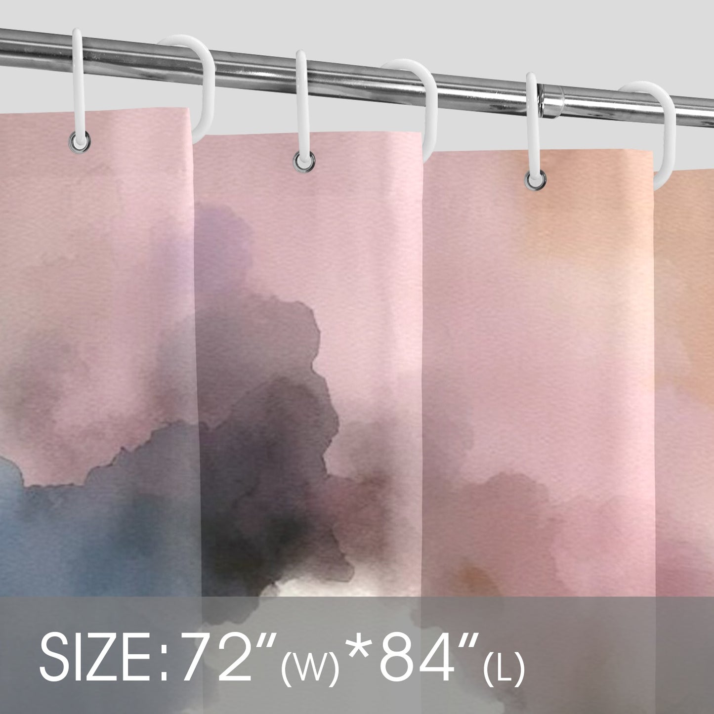 Afro Watercolor Shower Curtain Collection – Black Woman Silhouette Art for Bathroom Décor - 18179854