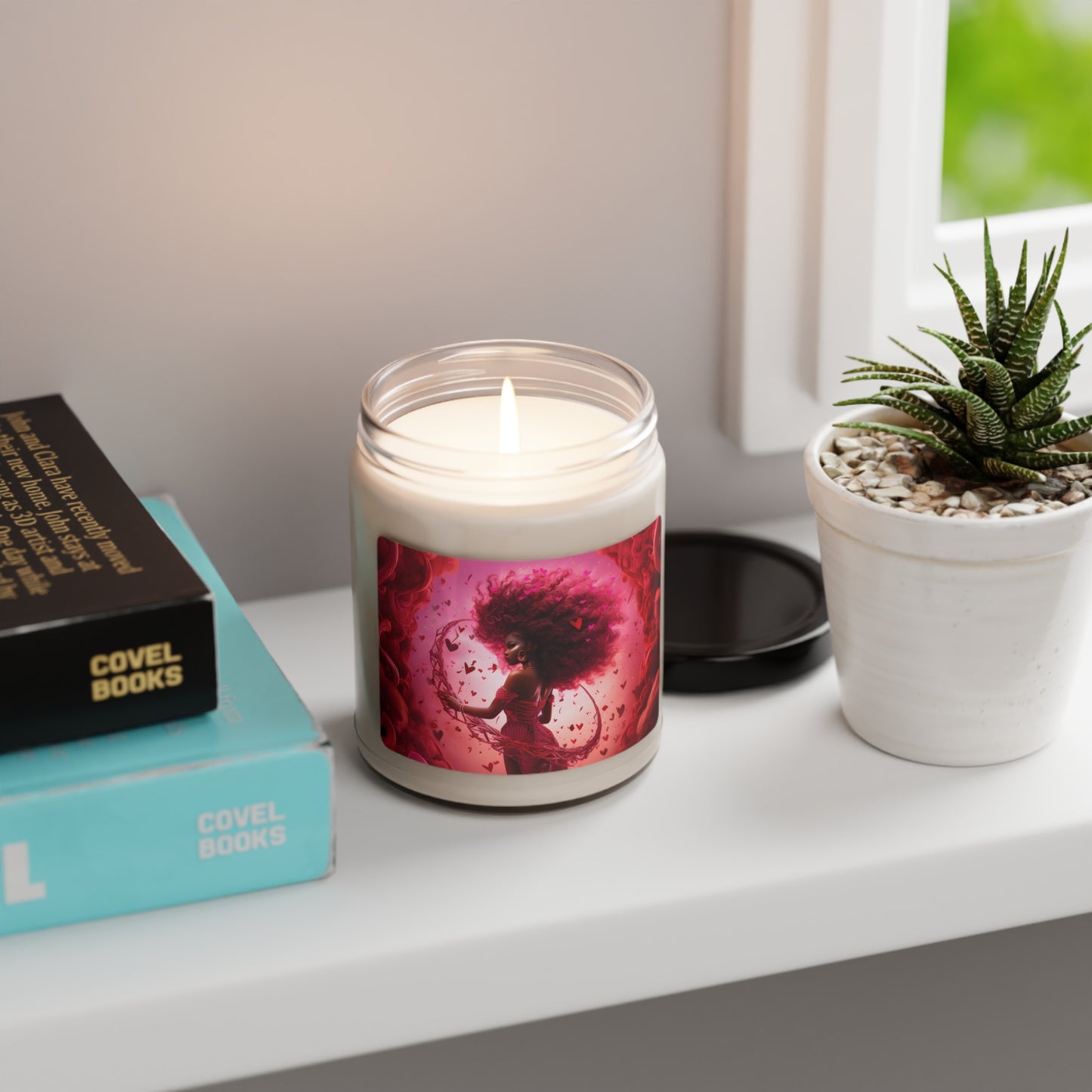 Scented Soy Candle - Black Girl Art - Velvet's View - 9oz