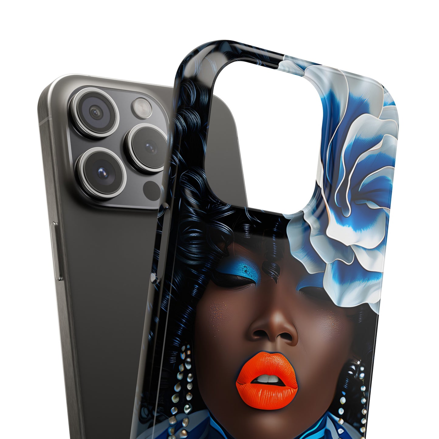 Slim Phone Cases - Black Girl Art - Velvet's View - Ethereal Vibrance