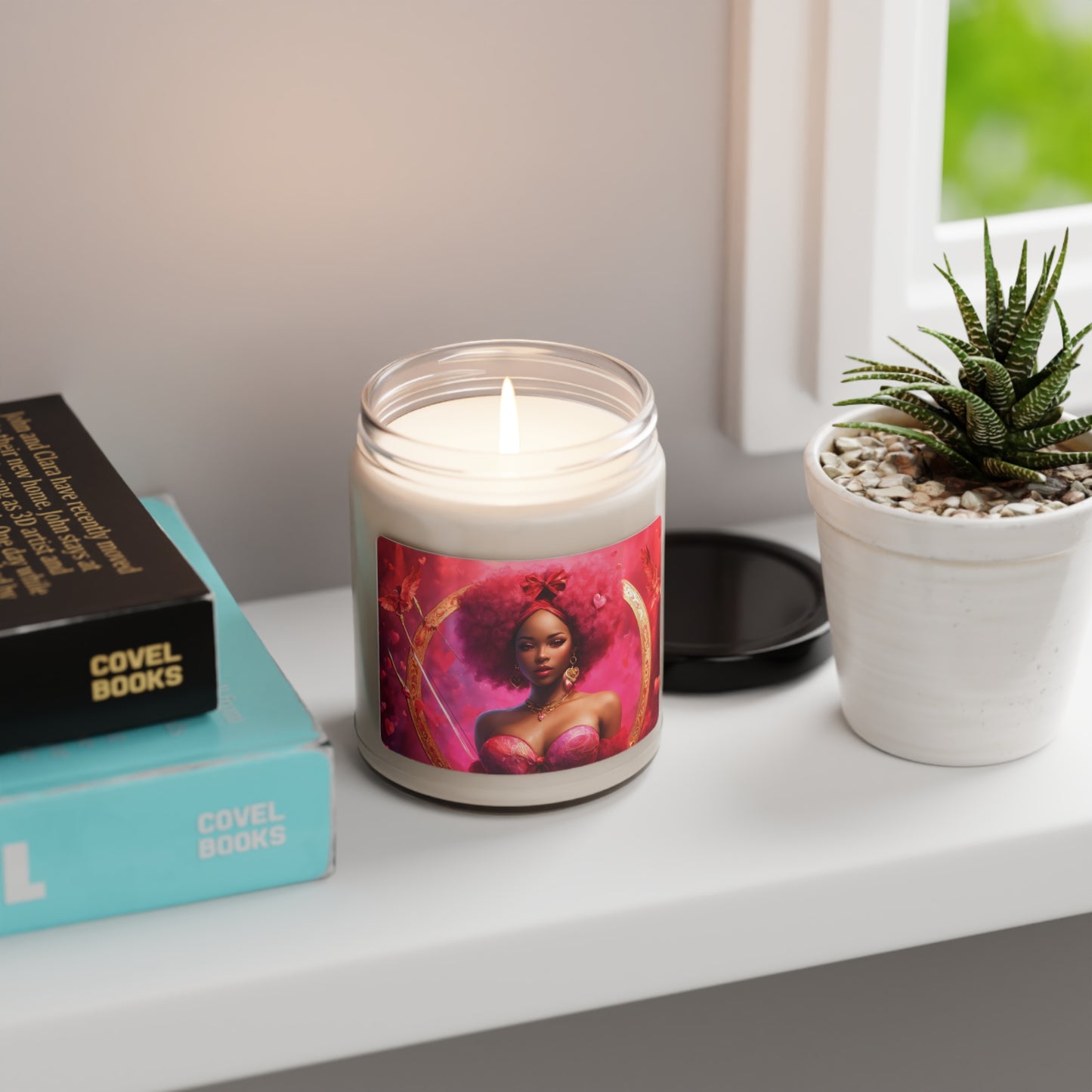 Scented Soy Candle - Black Girl Art - Velvet's View - 9oz