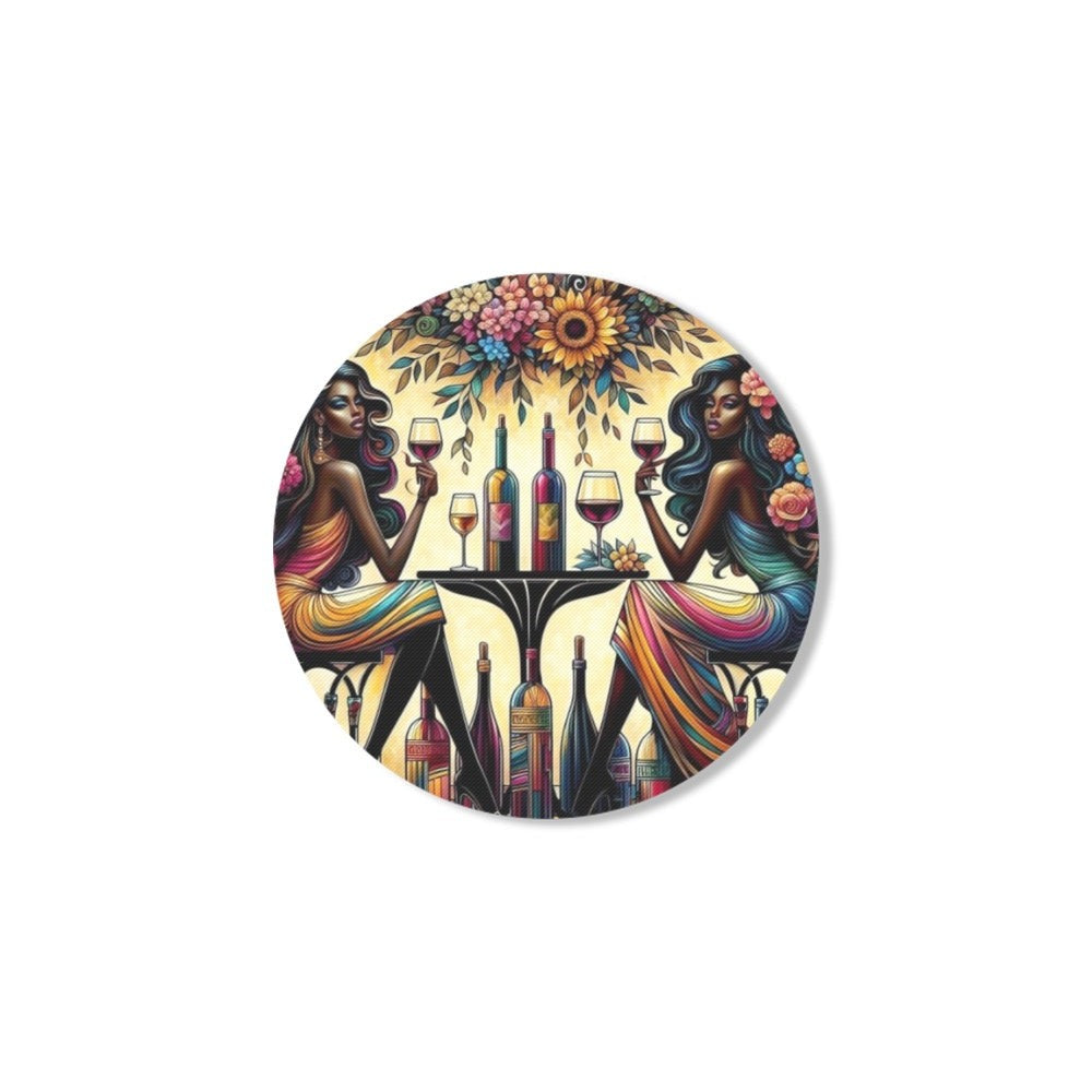 Round Coaster Set - Velvet's View - Sip & Savor - Exquisite Elegance Coaster Collection