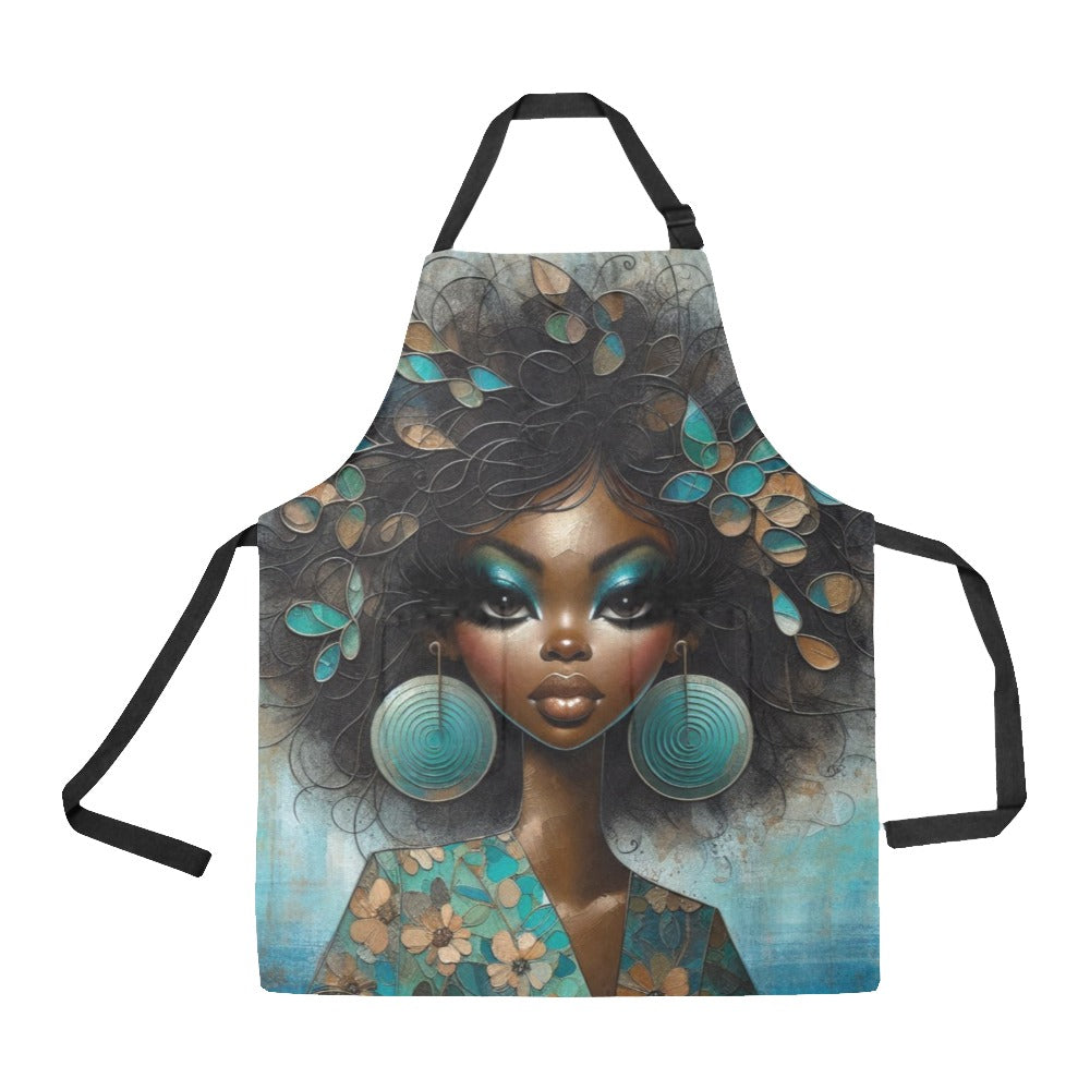 Bold & Beautiful: Afrocentric Digital Art Collection - All Over Print Apron - #2012