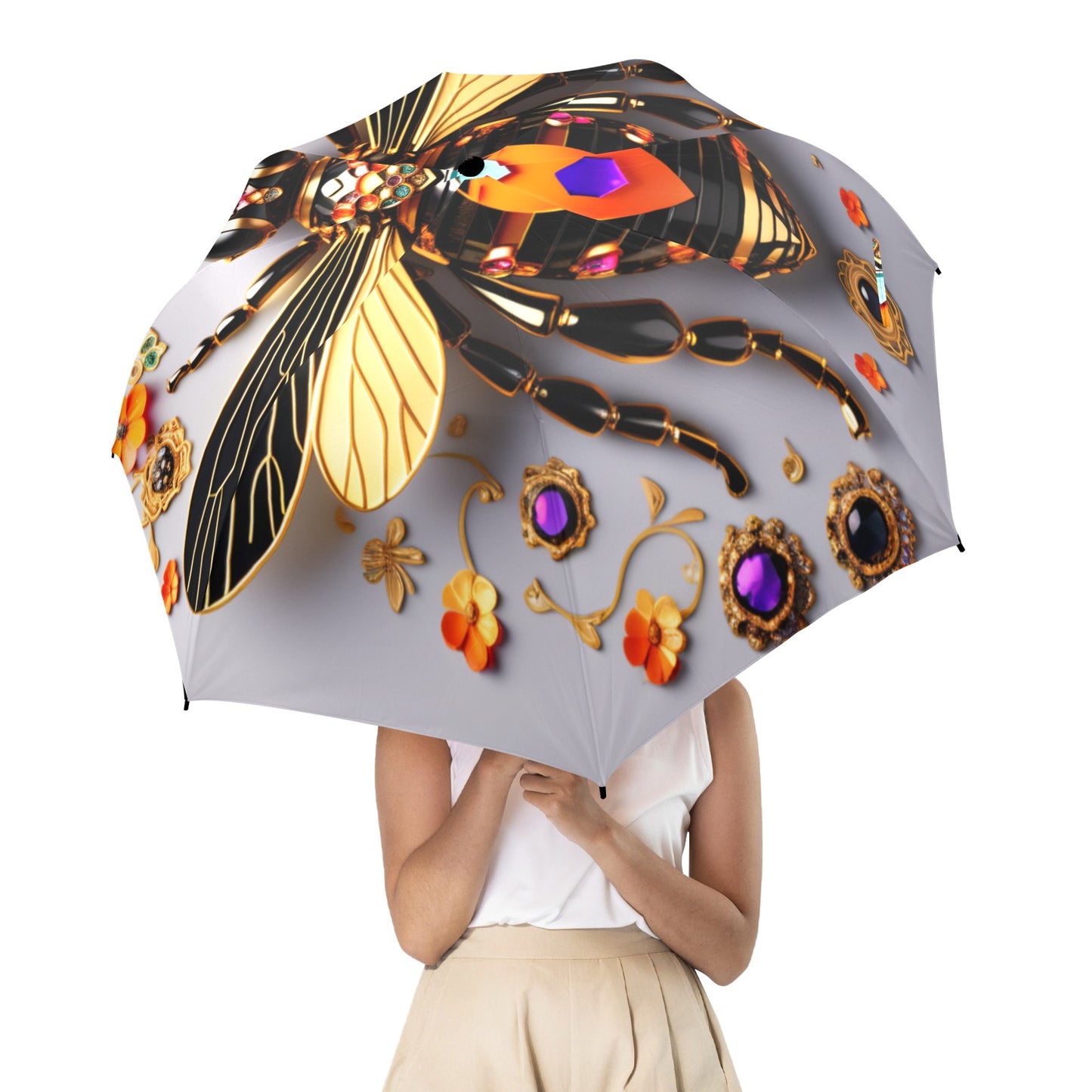 Bee Jeweled Collection -Semi-Automatic Foldable Umbrella (Model U12) - 2012