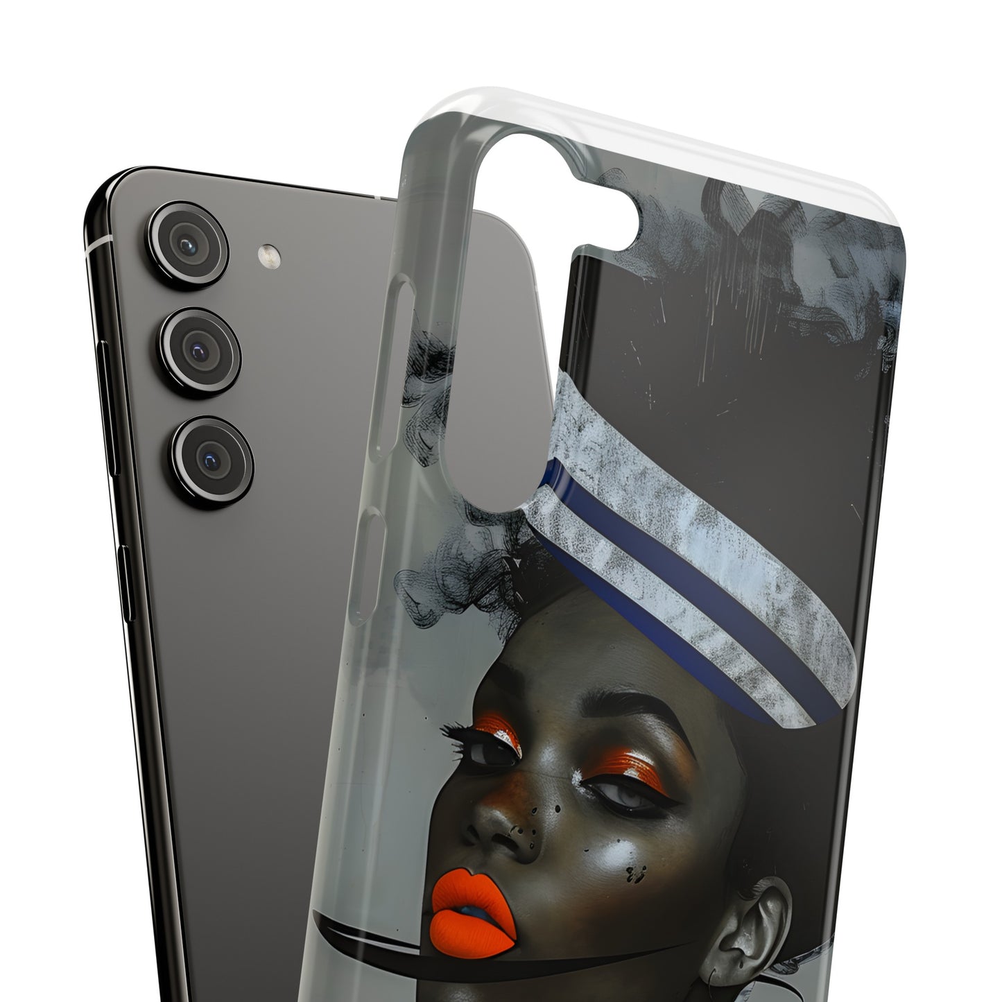 Slim Phone Cases - Black Girl Art - Velvet's View - Ethereal Vibrance