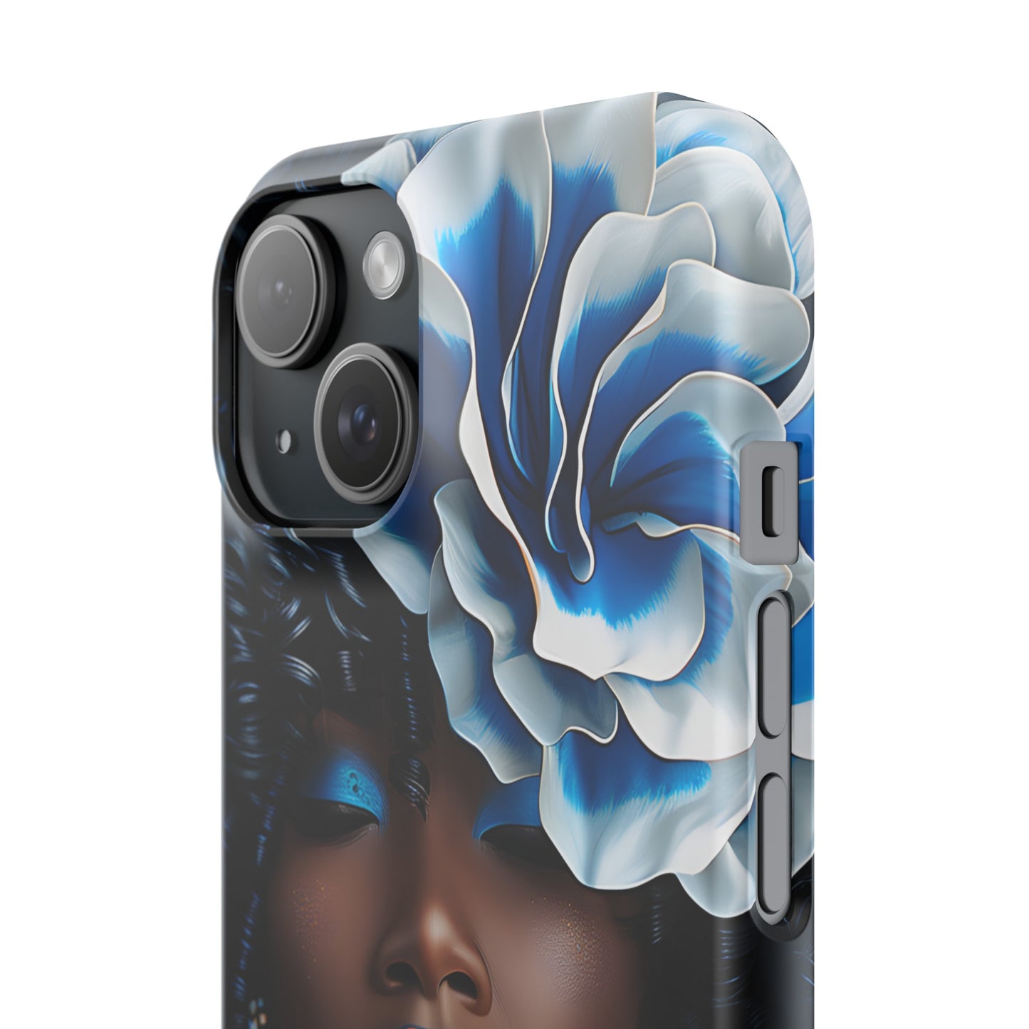 Slim Phone Cases - Black Girl Art - Velvet's View - Ethereal Vibrance