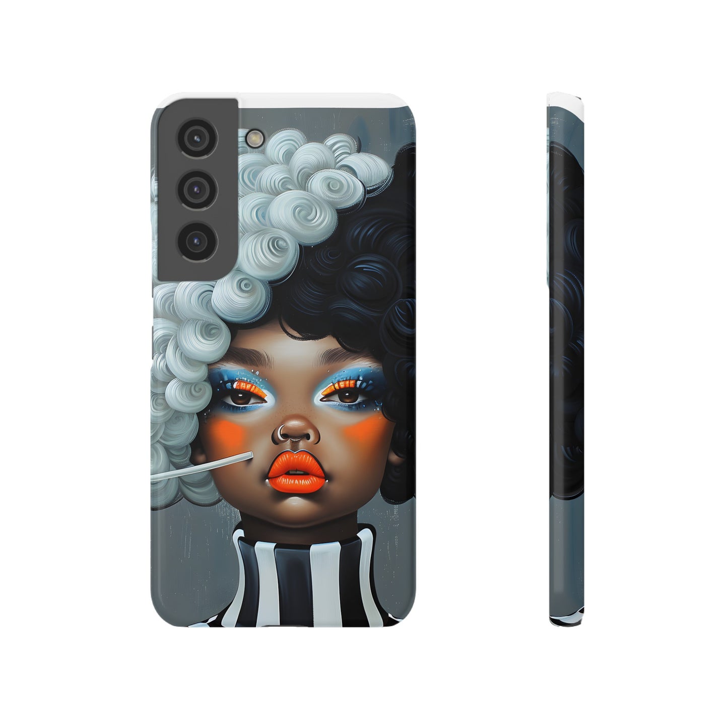 Slim Phone Cases - Black Girl Art - Velvet's View - Ethereal Vibrance