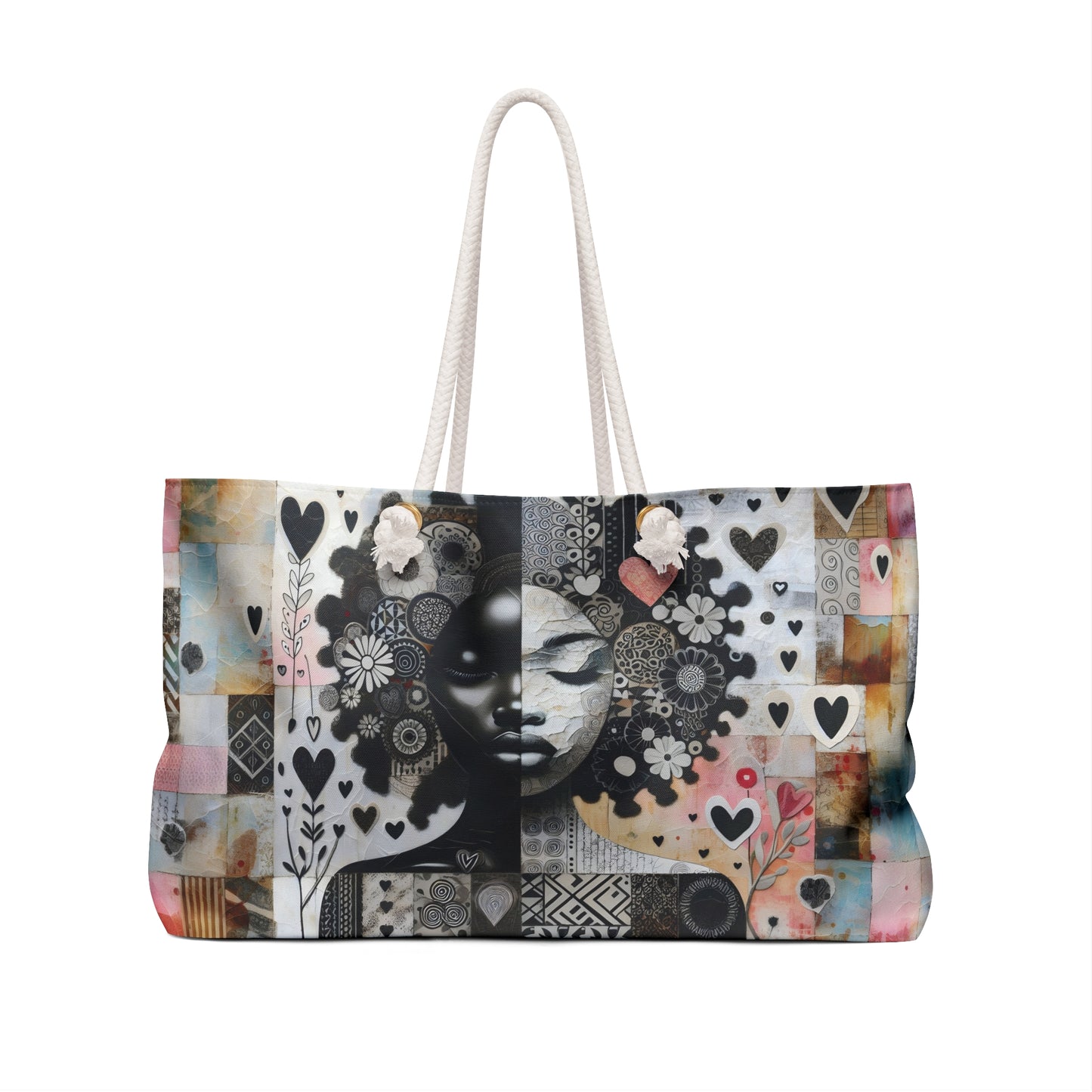 Heartfelt Reflections: Mixed Media Art Collection - Weekender Bag - #2014