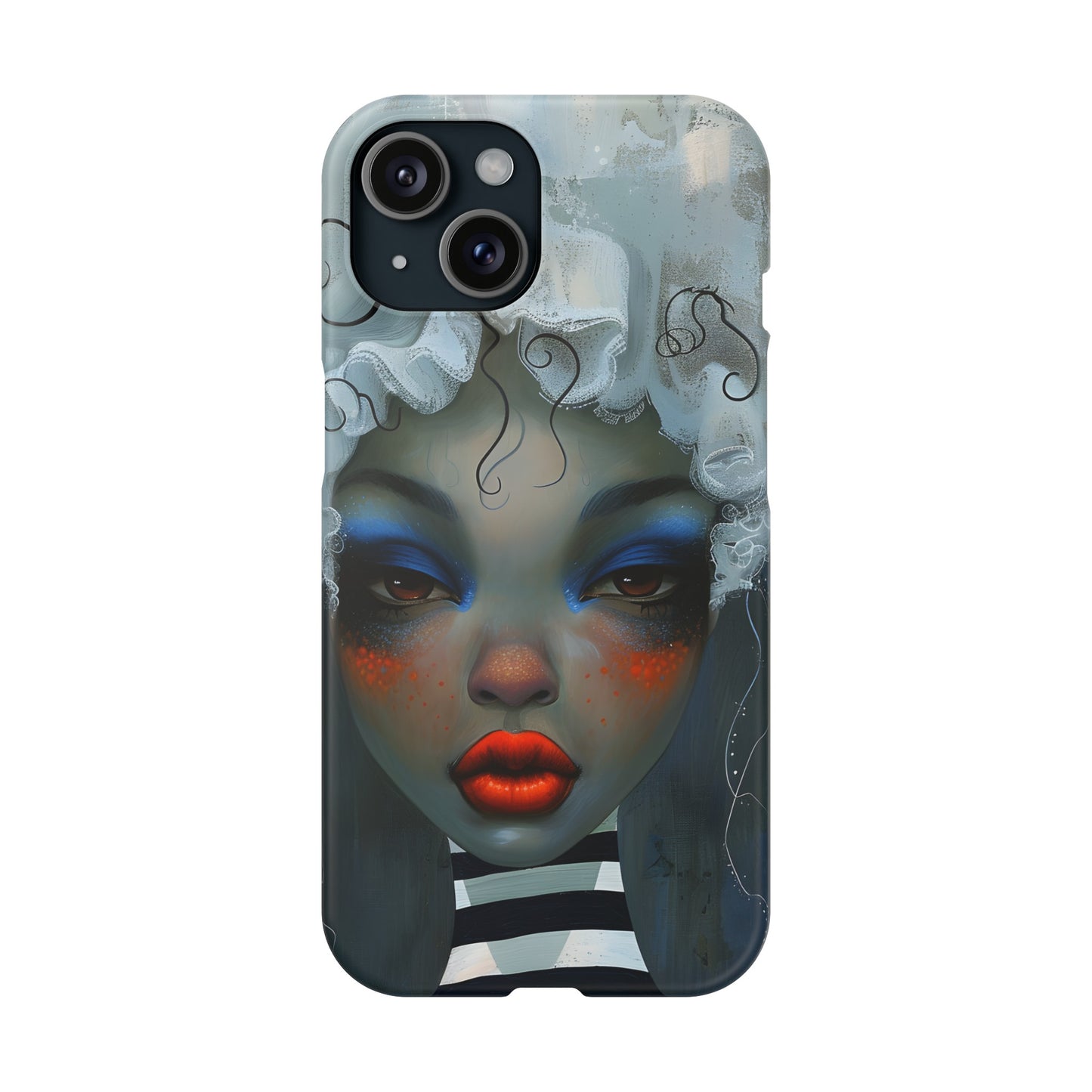 Slim Phone Cases - Black Girl Art - Velvet's View - Ethereal Vibrance