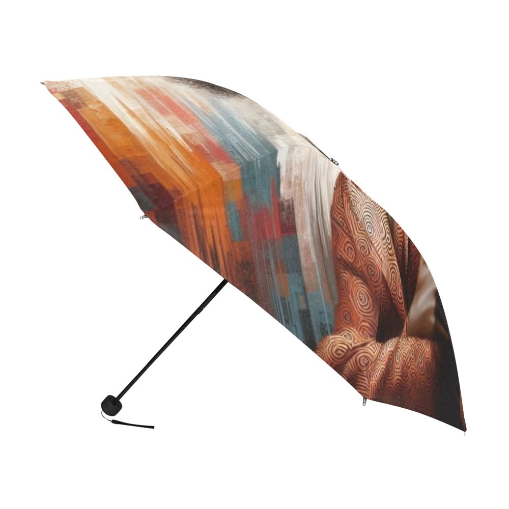 Afro Radiance: A Celebration of Color and Culture Collection - Anti-UV Foldable Umbrella (U08) - #2011