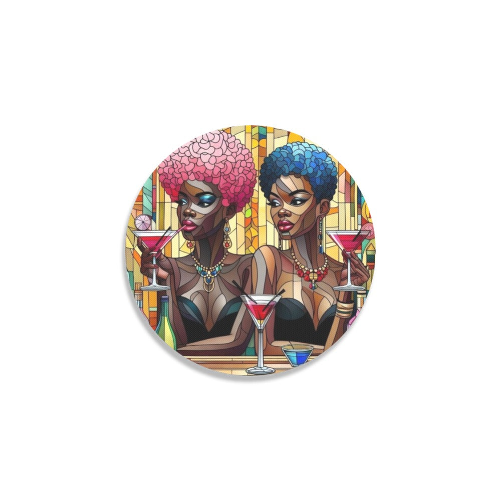 Round Coaster Set - Velvet's View - Sip & Savor - Exquisite Elegance Coaster Collection