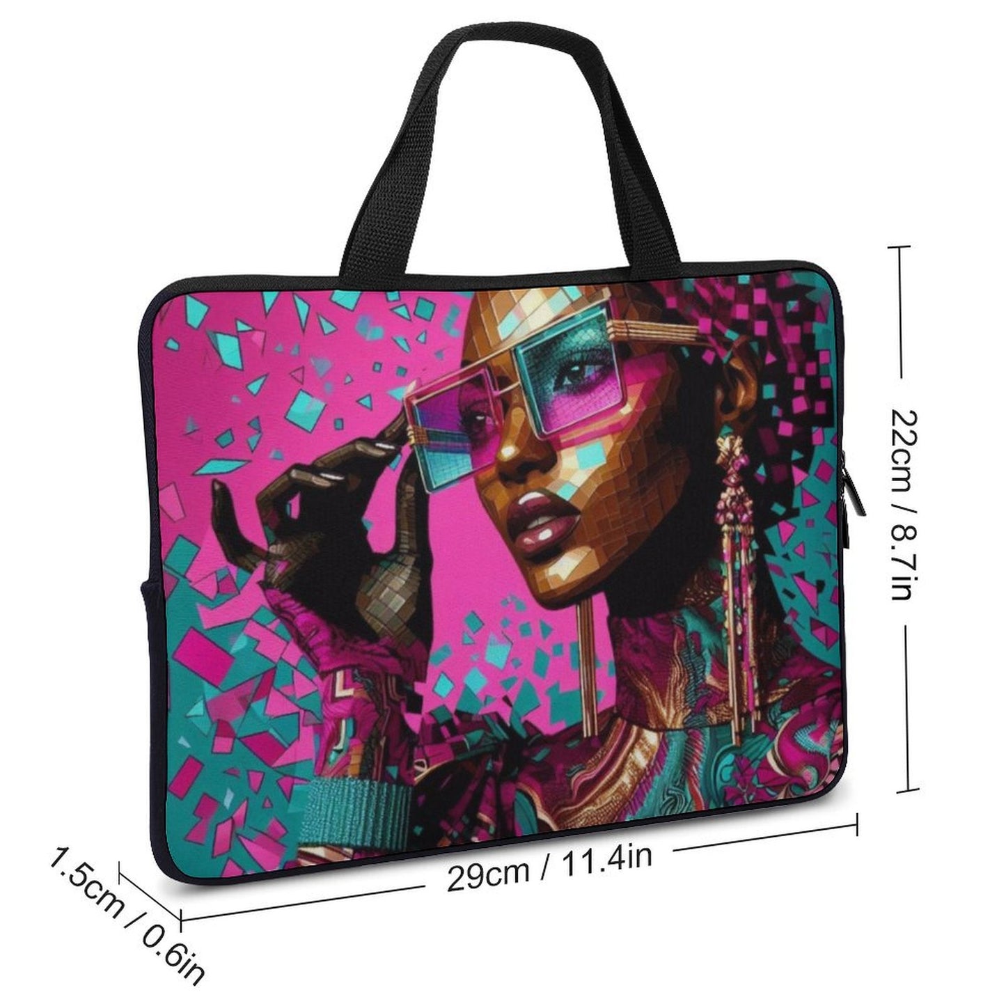 Laptop Bag - Black Girl Art - Velvet’s View - Artistic Laptop Covers Collection - Laptop Bag (Multiple Sizes) #2070