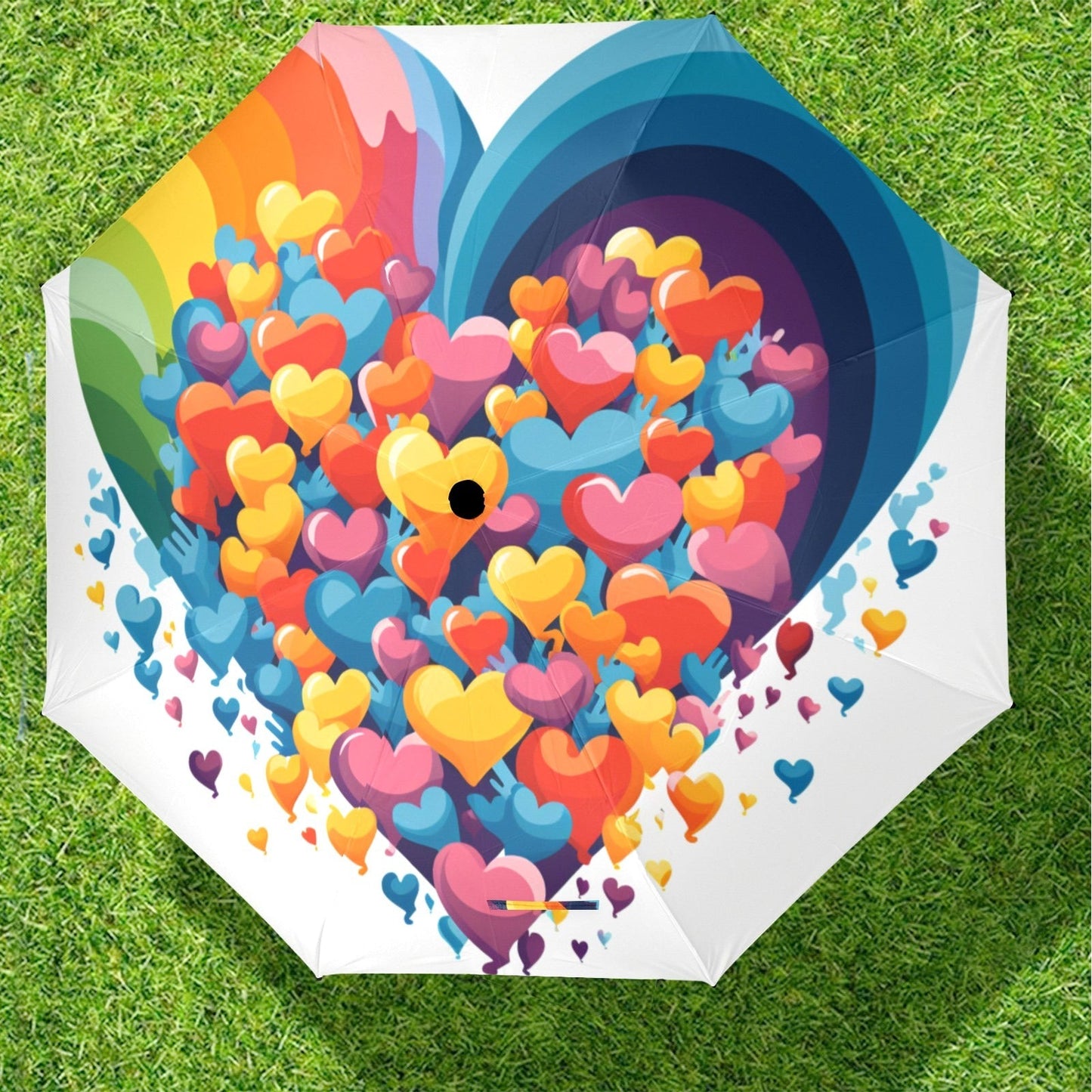 Radiant Hearts Collection - Semi-Automatic Foldable Umbrella (Model U12) - #2014