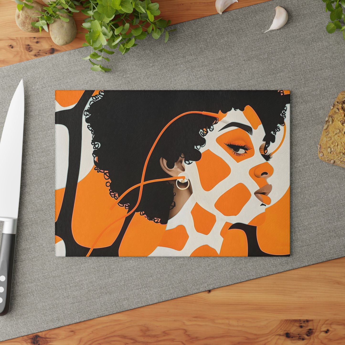 Giraffe Essence: A Fusion of Nature and Elegance Collection - Glass Cutting Board - #2012