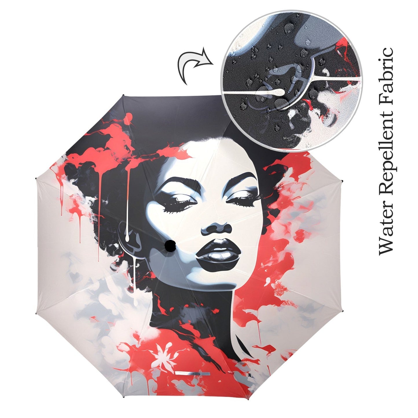 Vibrant Visions - Semi-Automatic Foldable Umbrella (Model U12) - #2012
