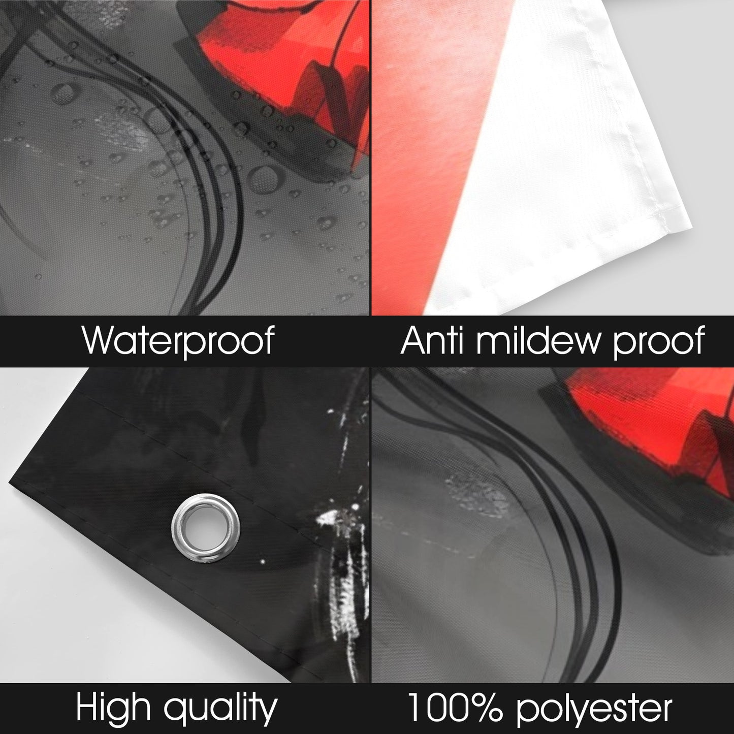 Shower Curtain 72"x84" - Velvet's View - Bold Elegance - The Poppy Collection 772