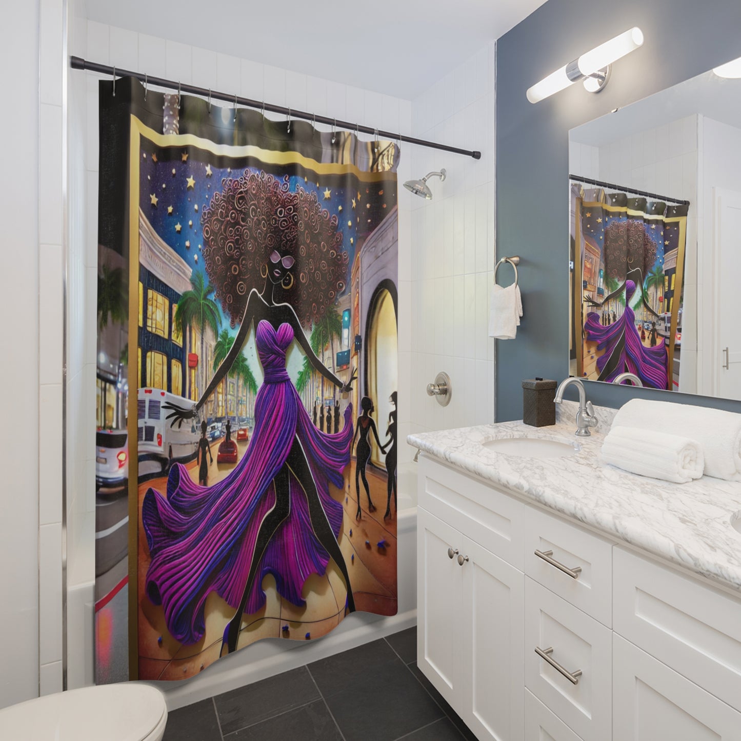 Urban Chic: City Strolls Series - Shower Curtains - #2011
