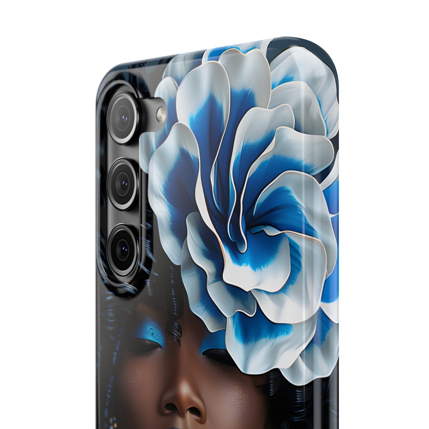 Slim Phone Cases - Black Girl Art - Velvet's View - Ethereal Vibrance