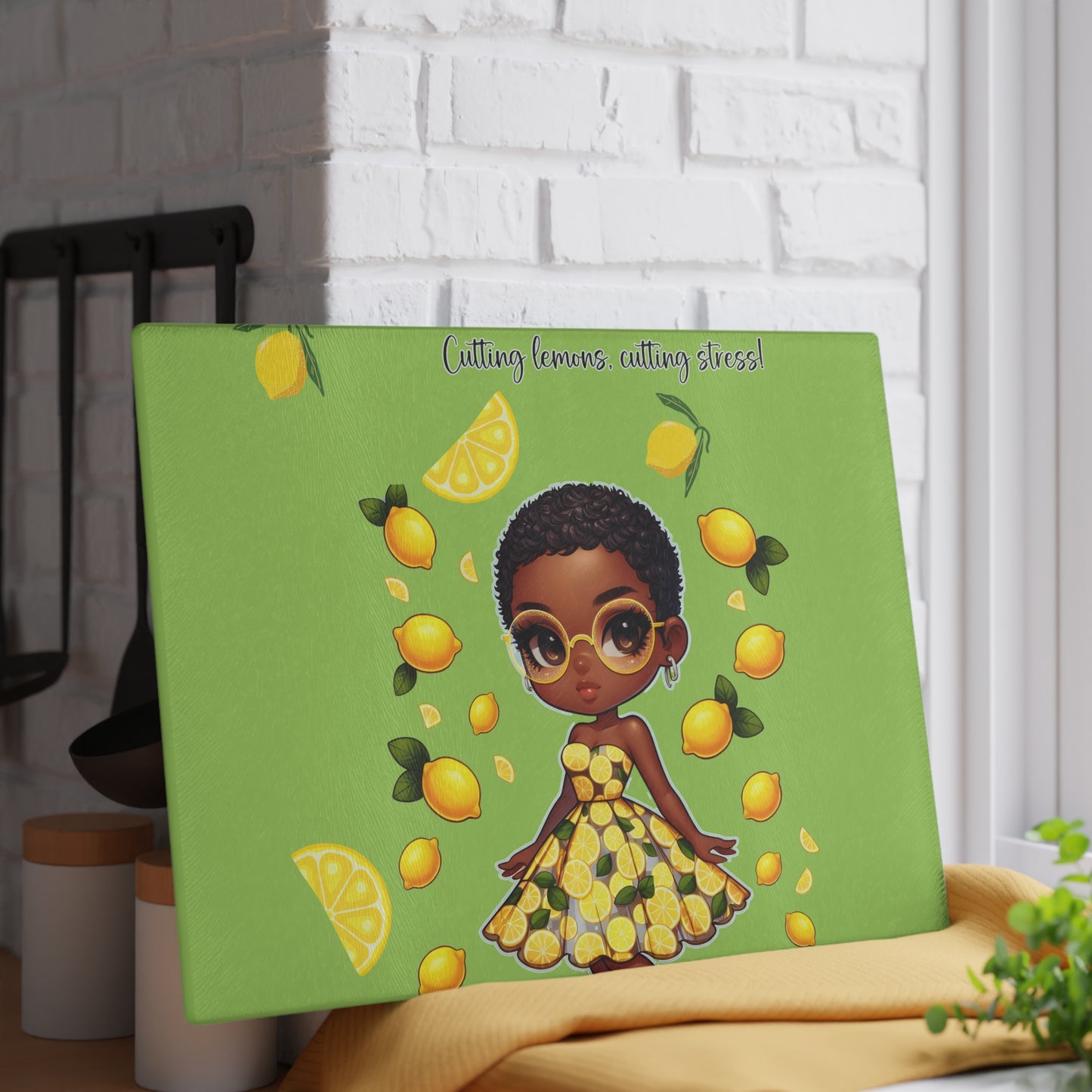Glass Cutting Board - Velvet's View: The Lemon Delight Collection – 2014