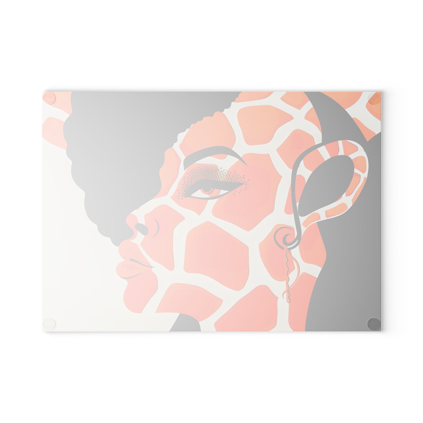 Glass Cutting Board - Giraffe Essence - A Fusion of Nature and Elegance Collection #2016