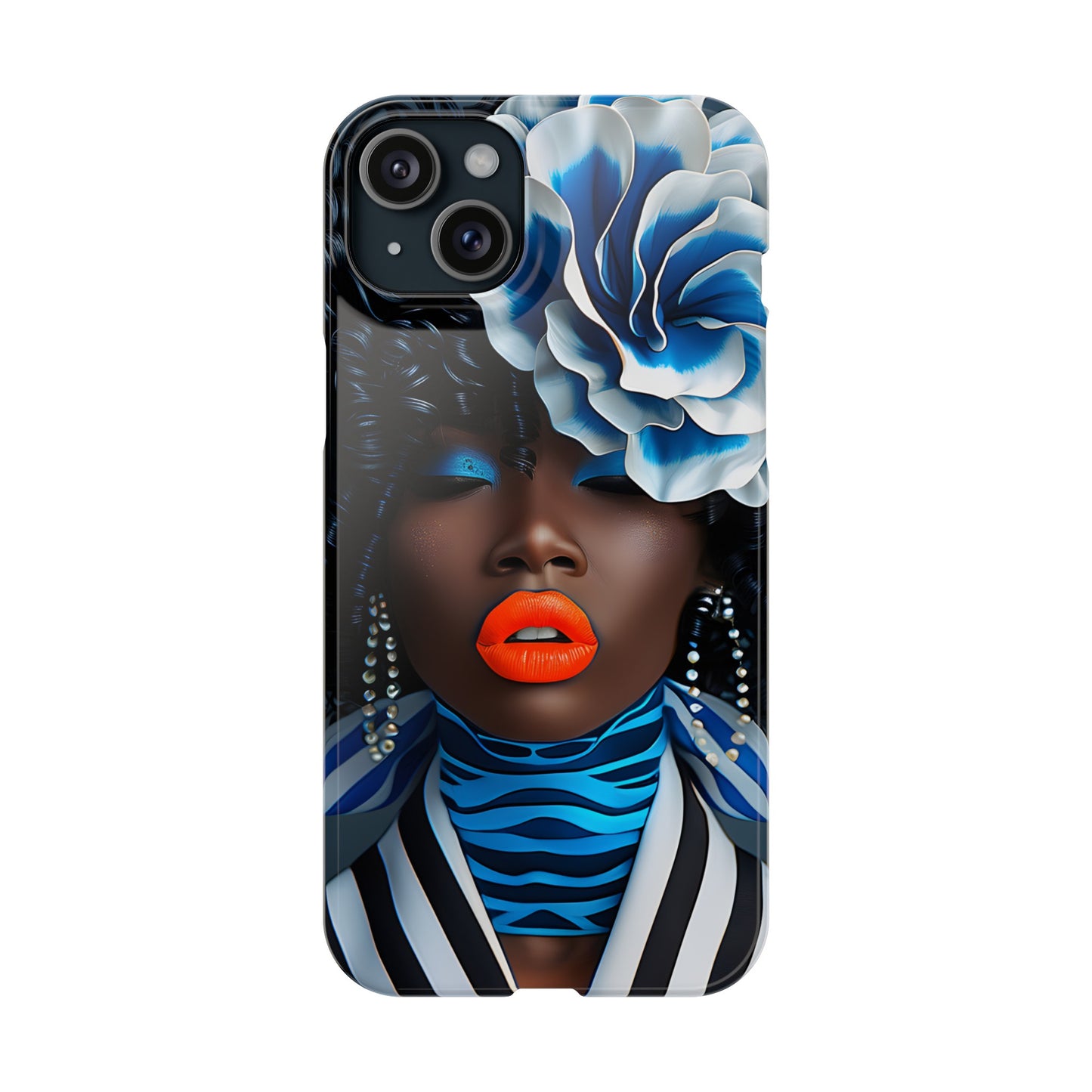 Slim Phone Cases - Black Girl Art - Velvet's View - Ethereal Vibrance