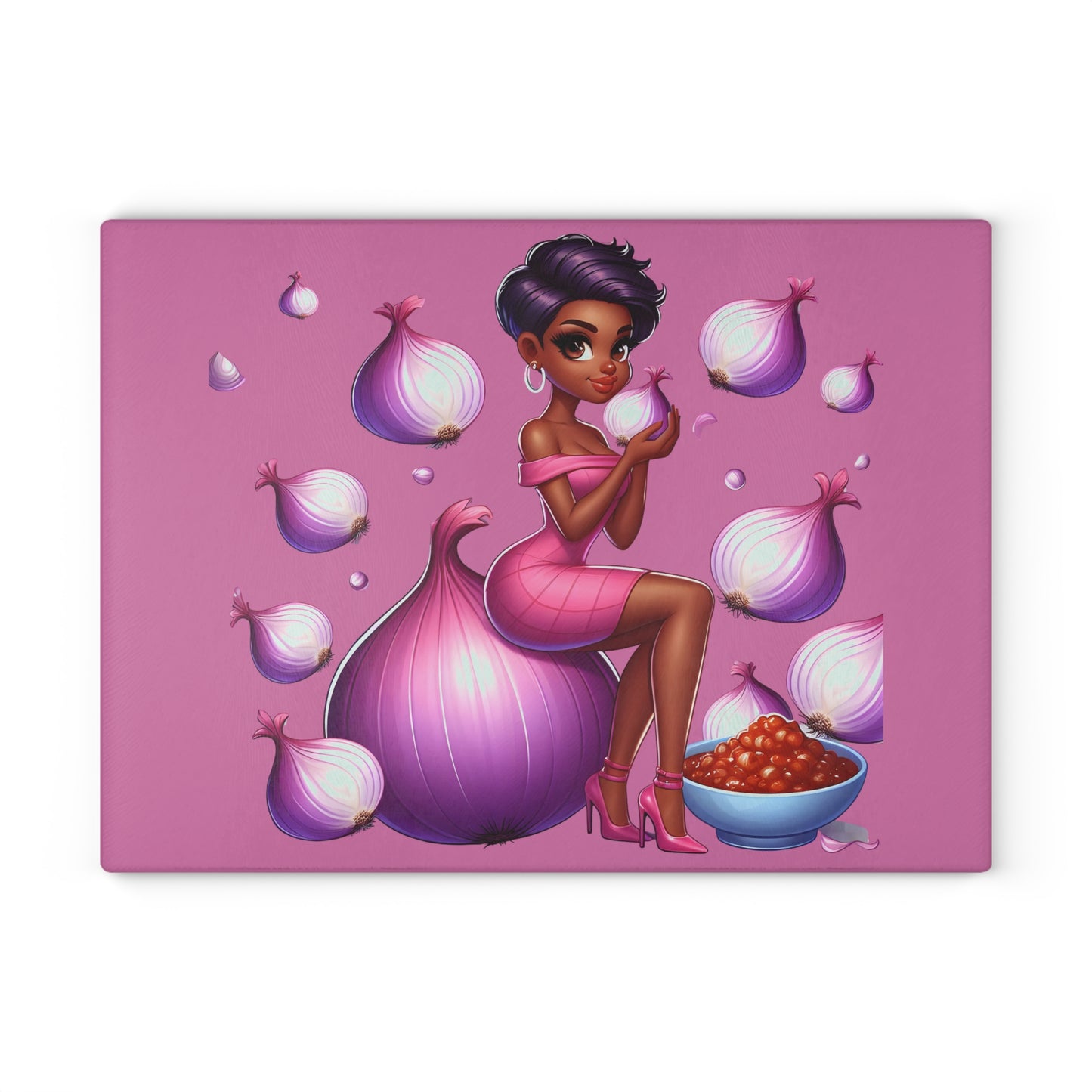 Glass Cutting Board - Onion Delight Glass Cutting Boards Collection 2011