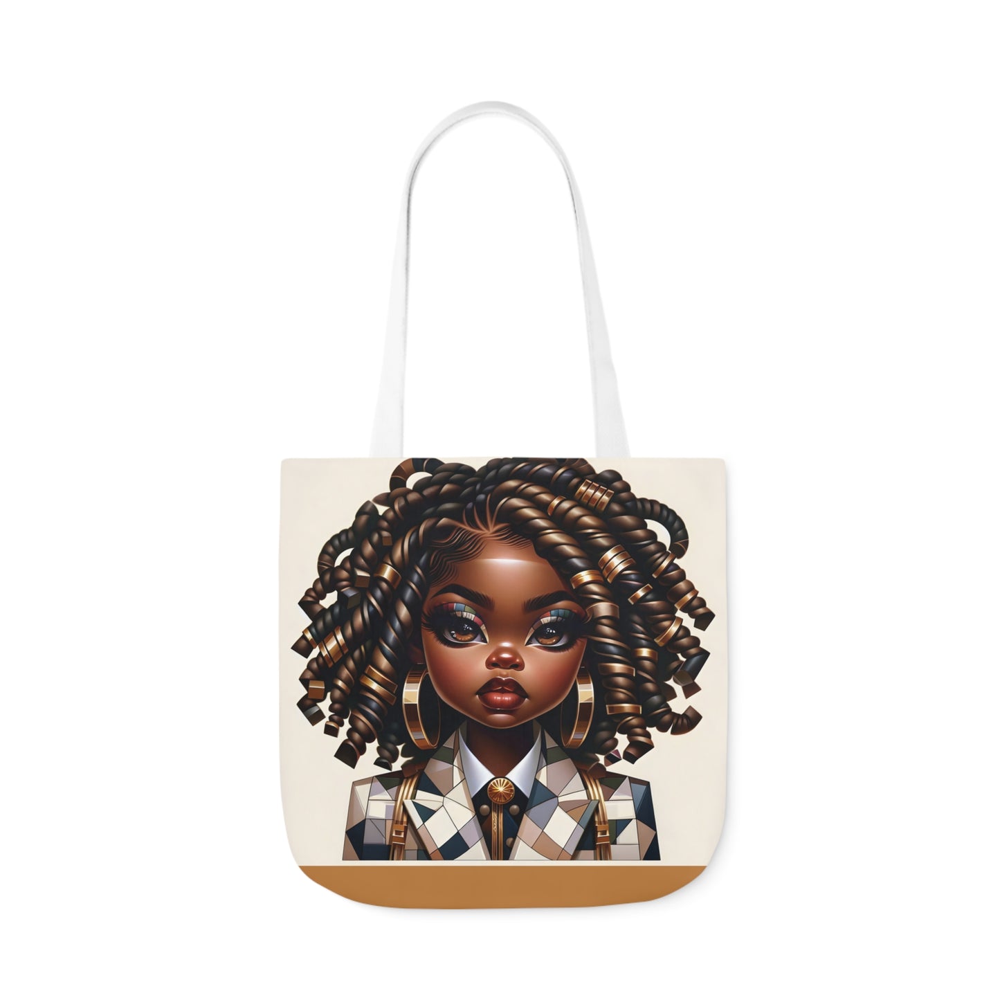 Canvas Tote Bag, 5-Color Straps - Regal Radiance: Tote Art Collection - #2011