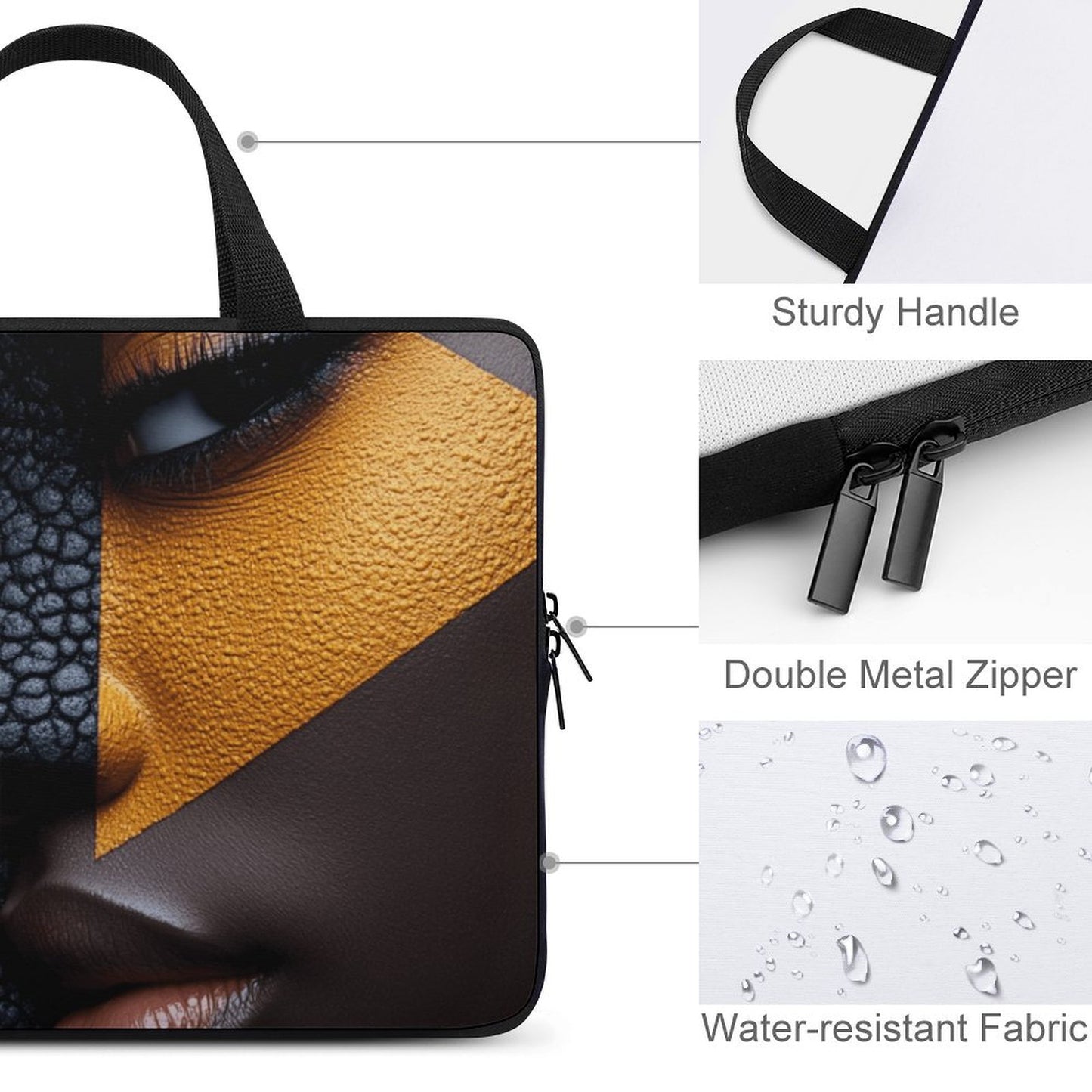 Laptop Bag - Black Girl Art - Velvet’s View: Artistic Laptop Covers Collection (Multiple Sizes) Laptop Bag - 2017