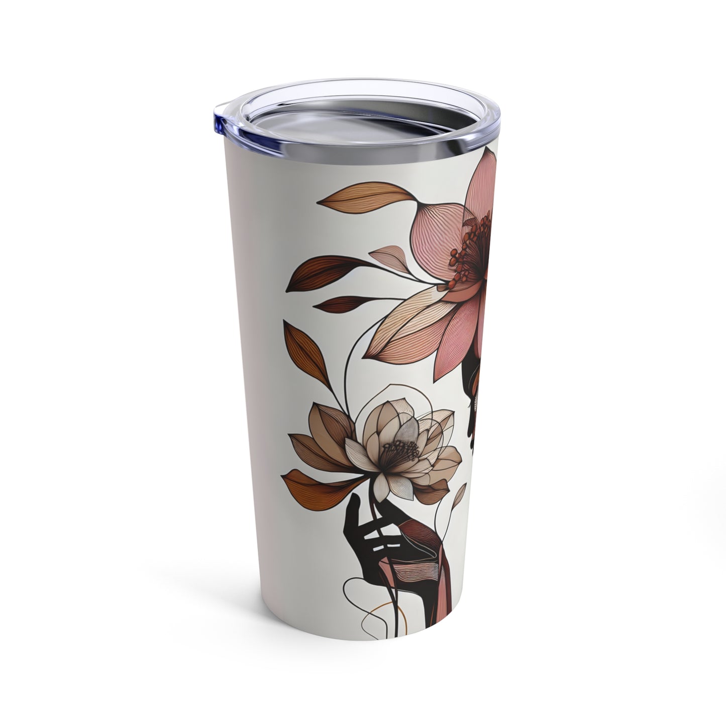 Tumbler 20oz - Black Girl Art - Velvet's View - Floral Whispers 604