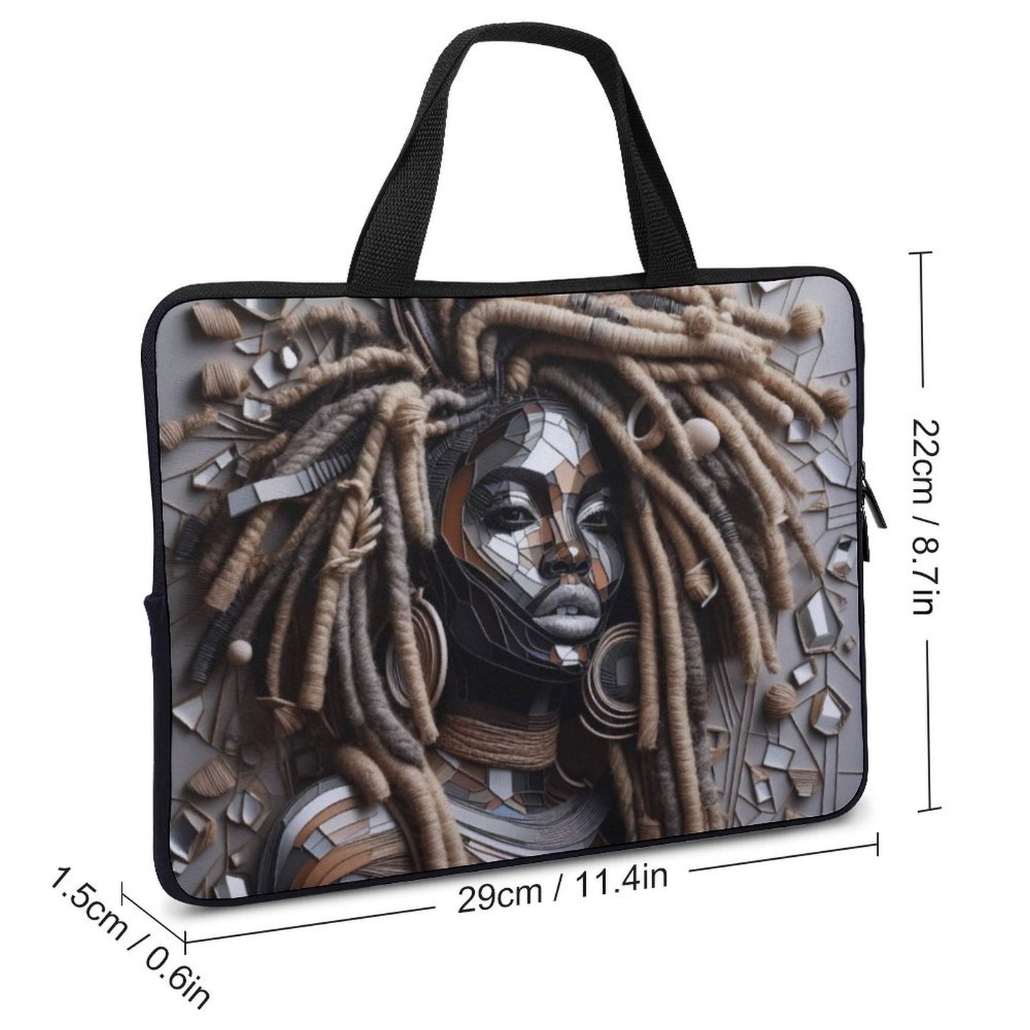 Laptop Bag - Black Girl Art - Velvet’s View - Artistic Laptop Covers Collection - Laptop Bag (Multiple Sizes) #2046