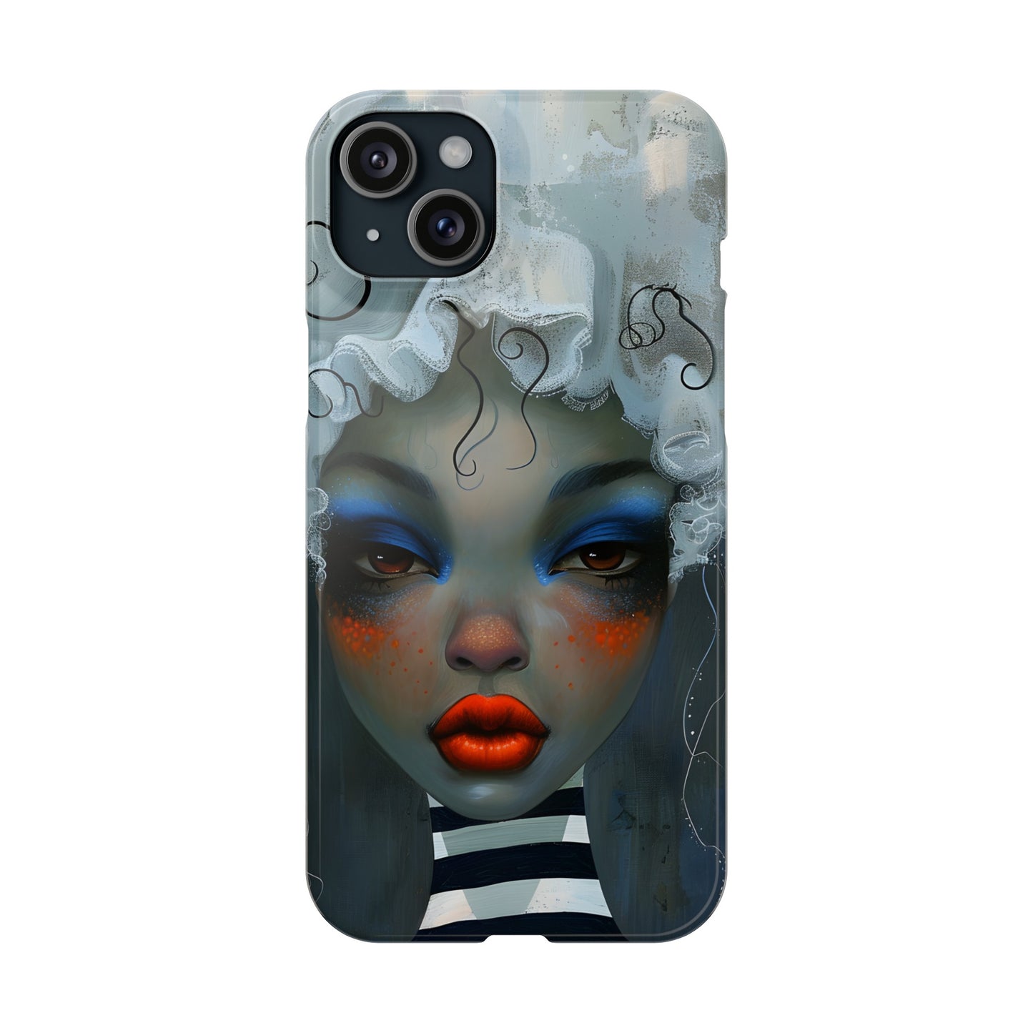 Slim Phone Cases - Black Girl Art - Velvet's View - Ethereal Vibrance