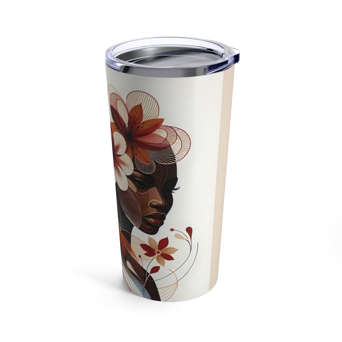 Tumbler 20oz - Black Girl Art - Velvet's View - Floral Whispers 606