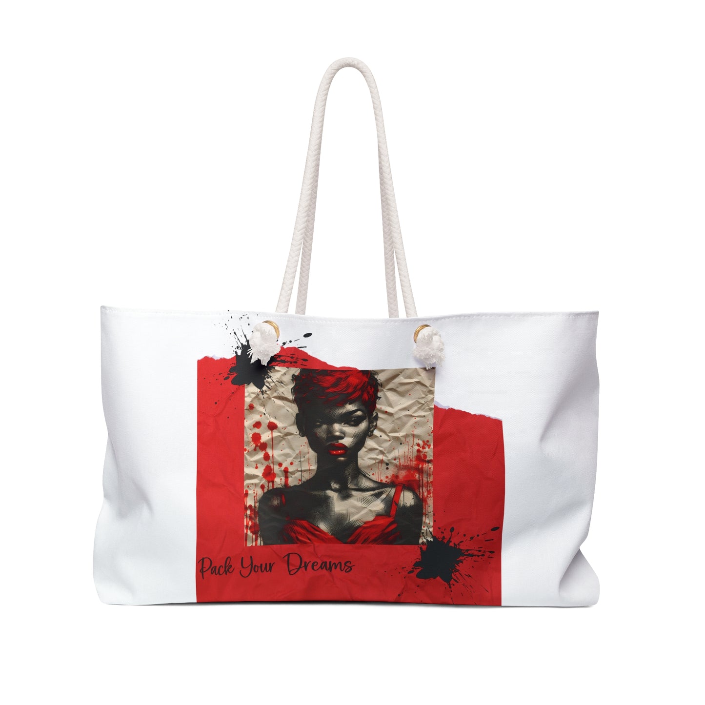 Bold Expressions: A Red and Black Journey - Weekender Bag - #2011