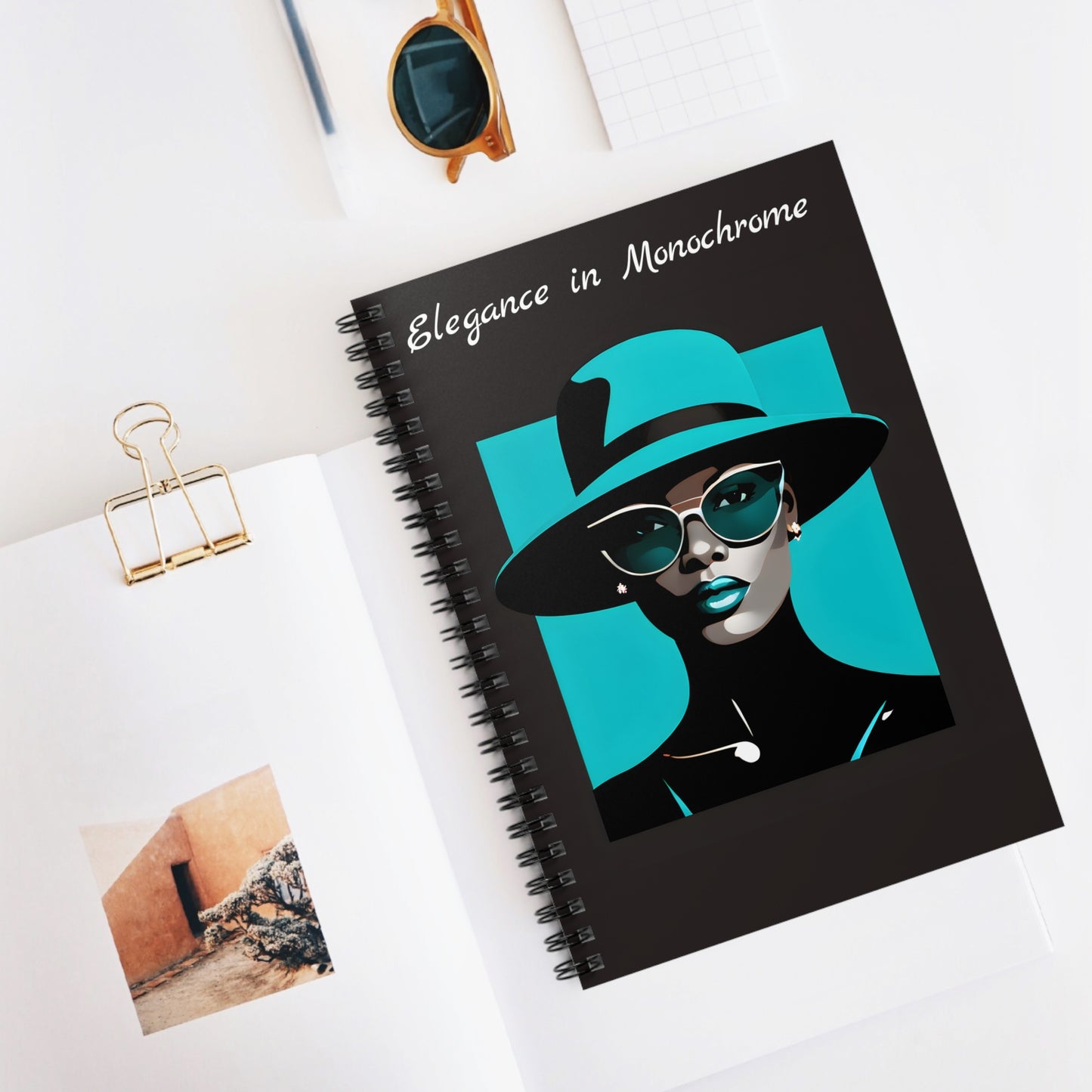 Elegance in Monochrome - Spiral Notebook - Ruled Line