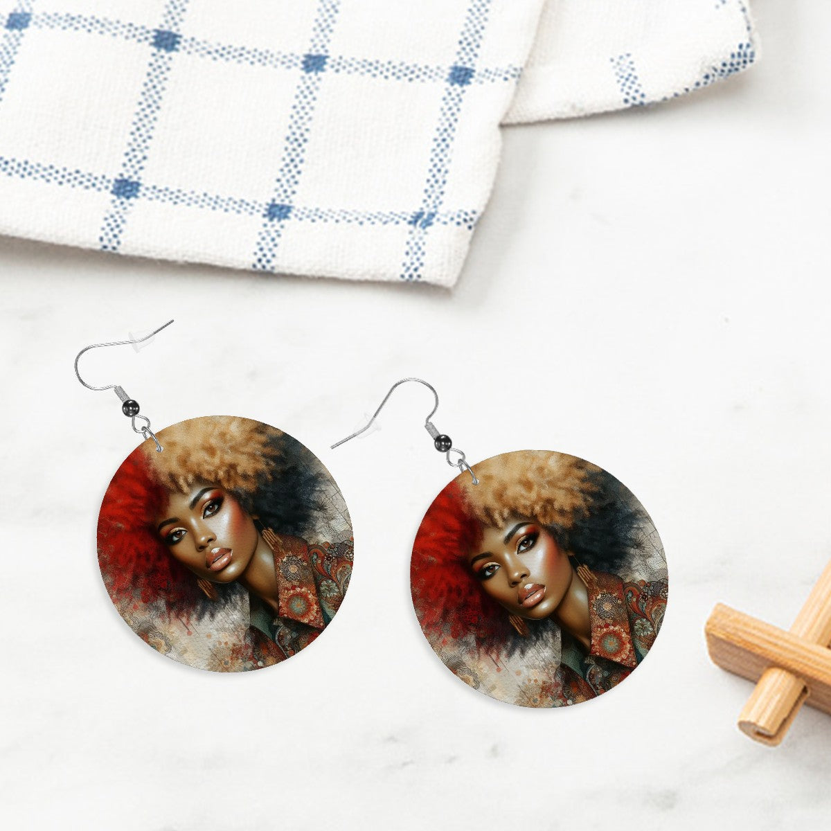 Leather Round Earrings - Velvet's View