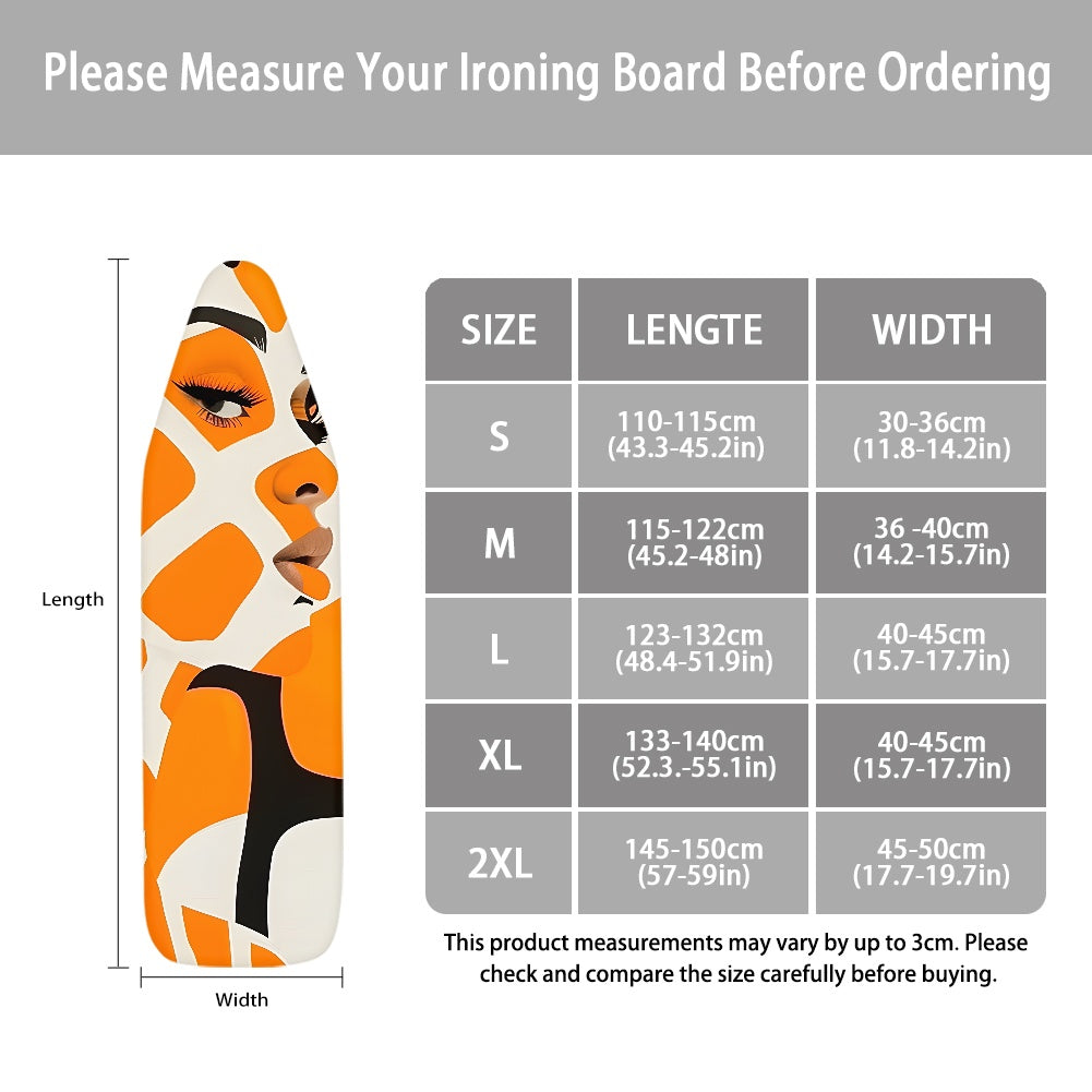 Ironing Board Cover - Velvet's View - Giraffe Essence - A Fusion of Nature and Elegance Collection