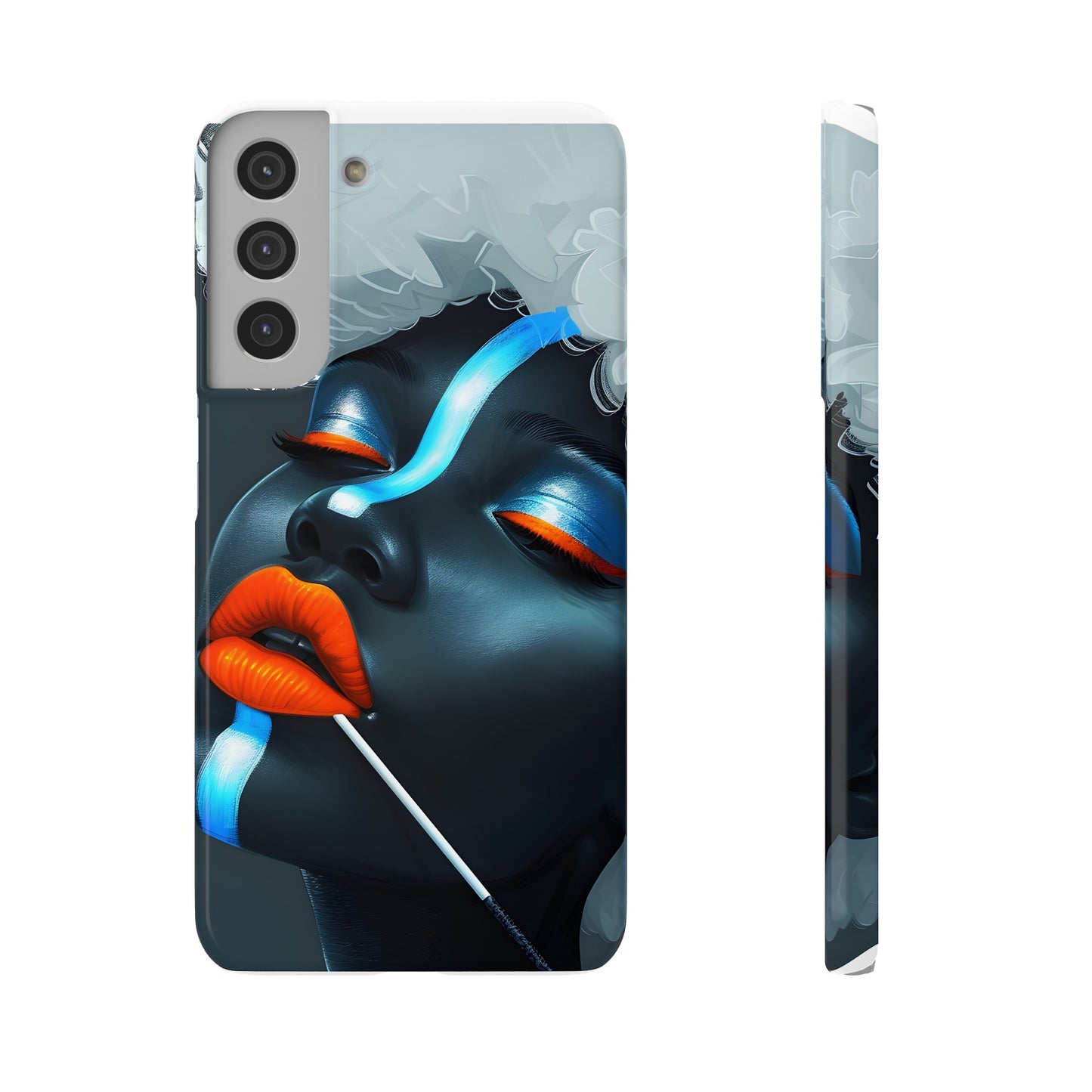 Slim Phone Cases - Black Girl Art - Velvet's View - Ethereal Vibrance