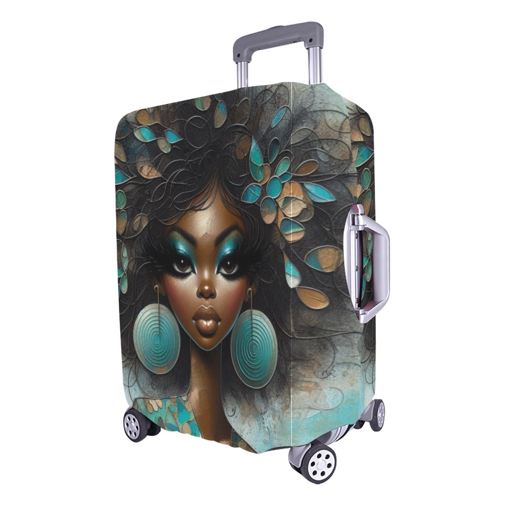 Bold & Beautiful: Afrocentric Digital Art Collection - Luggage Cover/Large 26"-28"- #2012