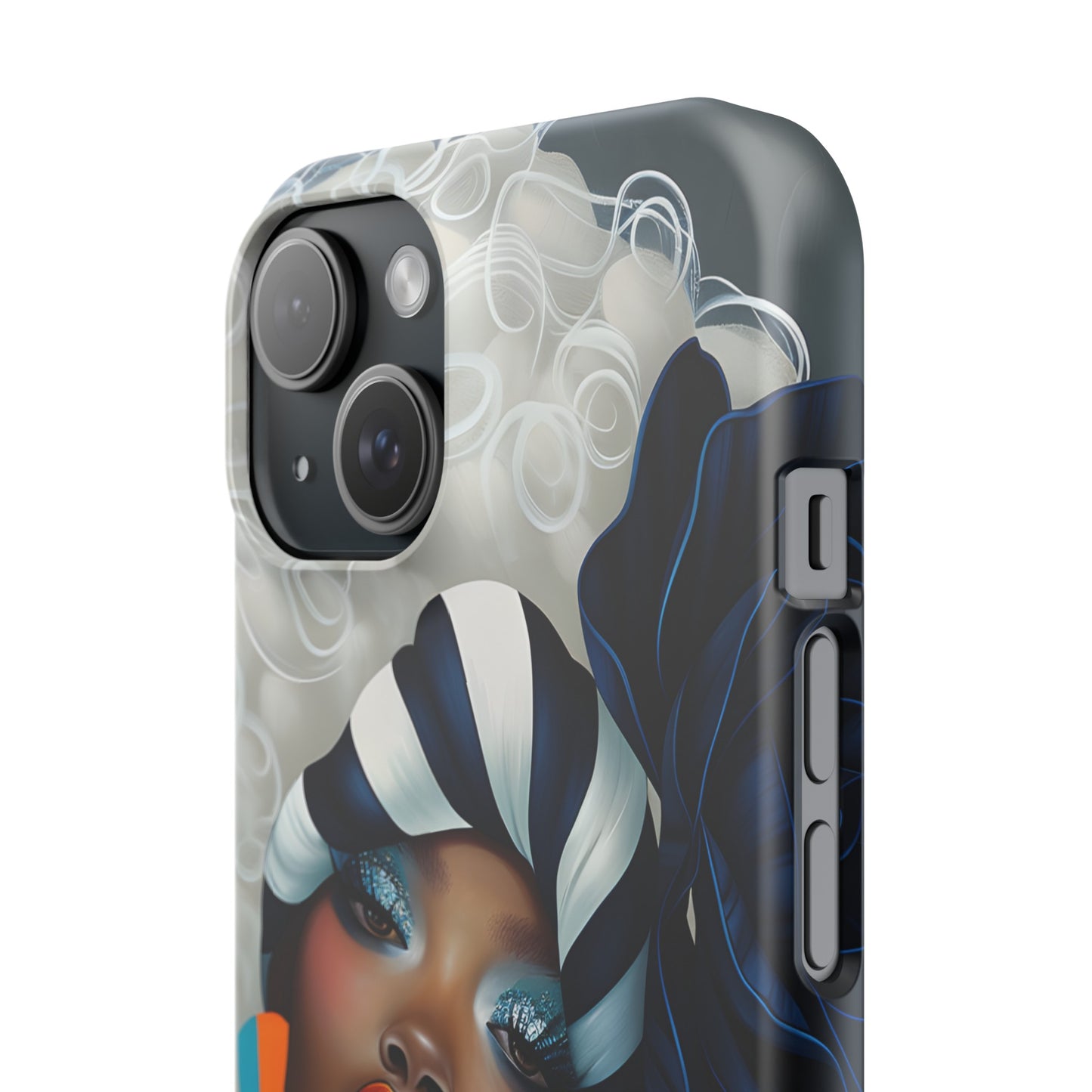 Slim Phone Cases - Black Girl Art - Velvet's View - Ethereal Vibrance