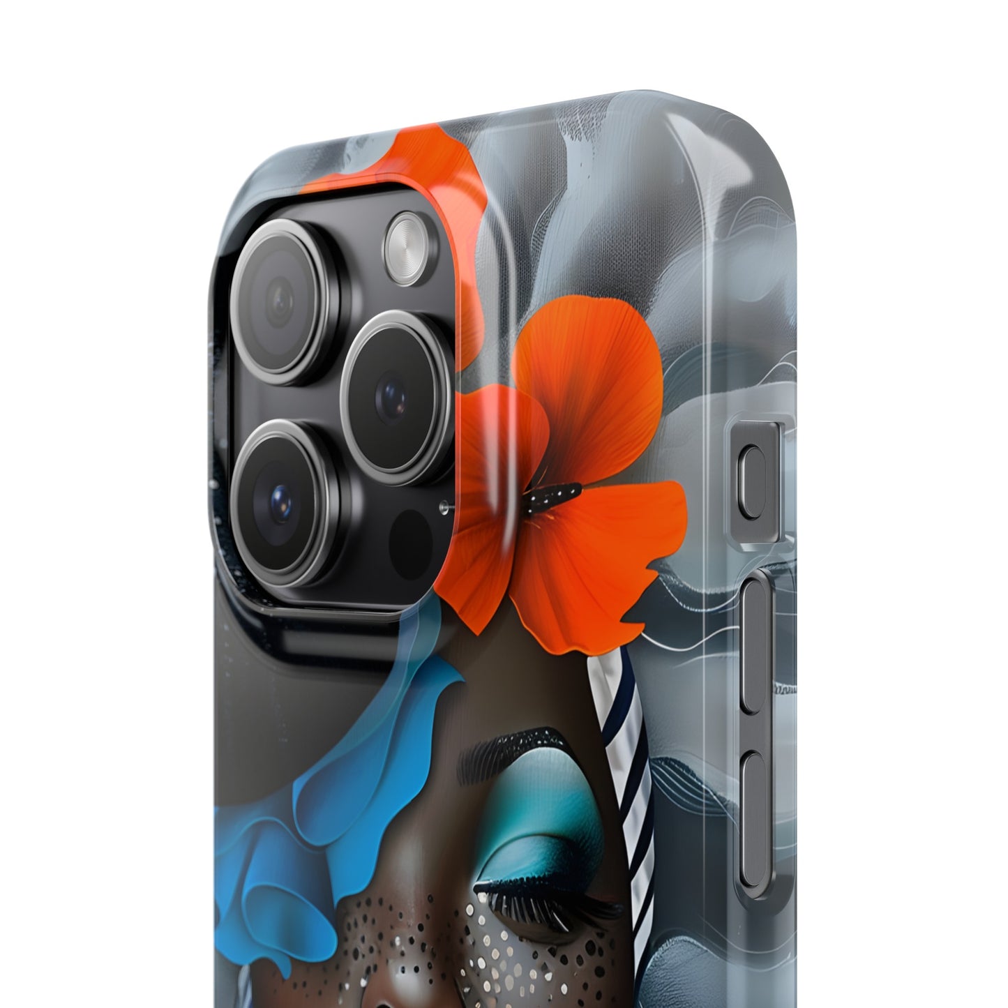Slim Phone Cases - Black Girl Art - Velvet's View - Ethereal Vibrance