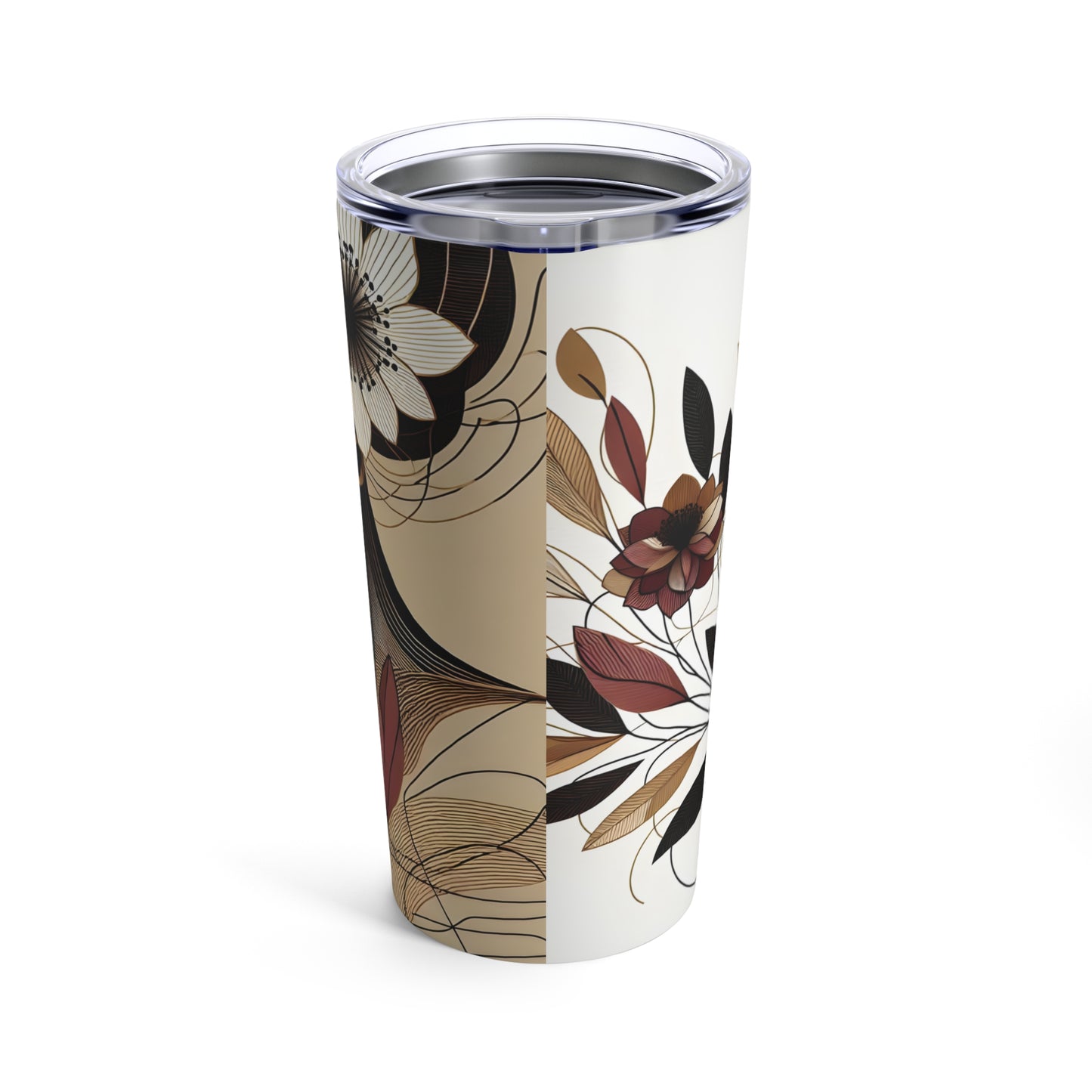 Tumbler 20oz - Black Girl Art - Velvet's View - Floral Whispers 605