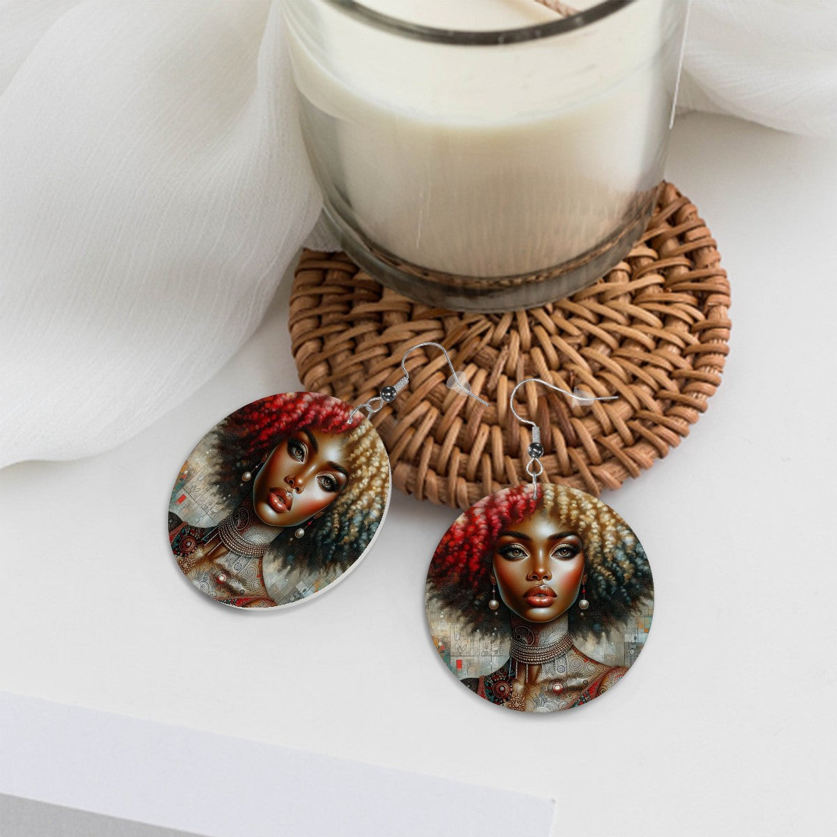 Leather Round Earrings - Velvet's View