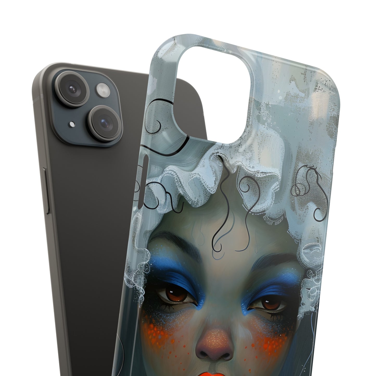 Slim Phone Cases - Black Girl Art - Velvet's View - Ethereal Vibrance