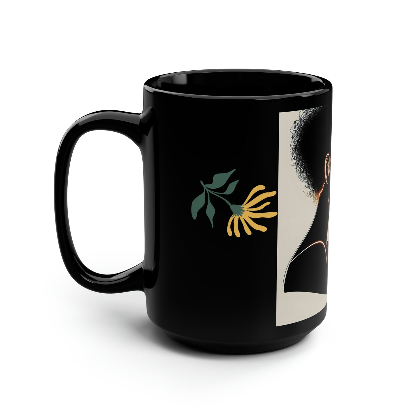 Velvets View - Full of Glow - Black Mug, 15oz