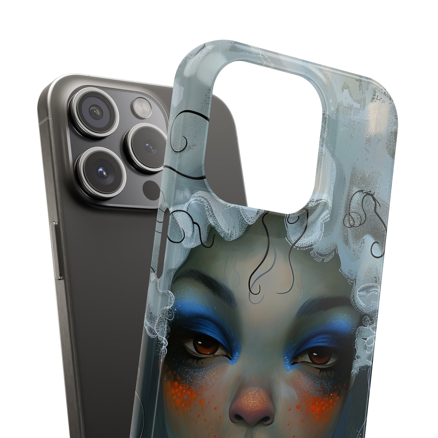 Slim Phone Cases - Black Girl Art - Velvet's View - Ethereal Vibrance