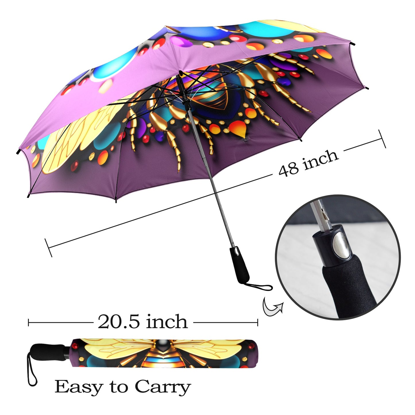 Bee Jeweled Collection - Semi-Automatic Foldable Umbrella (Model U12) - 2013