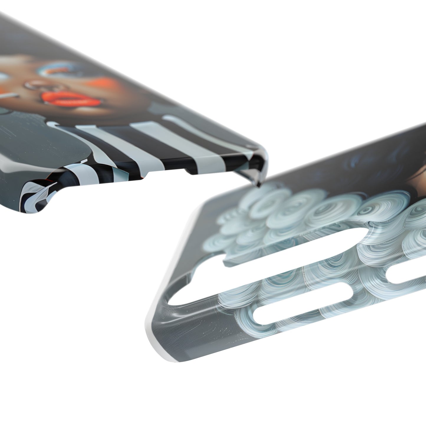 Slim Phone Cases - Black Girl Art - Velvet's View - Ethereal Vibrance