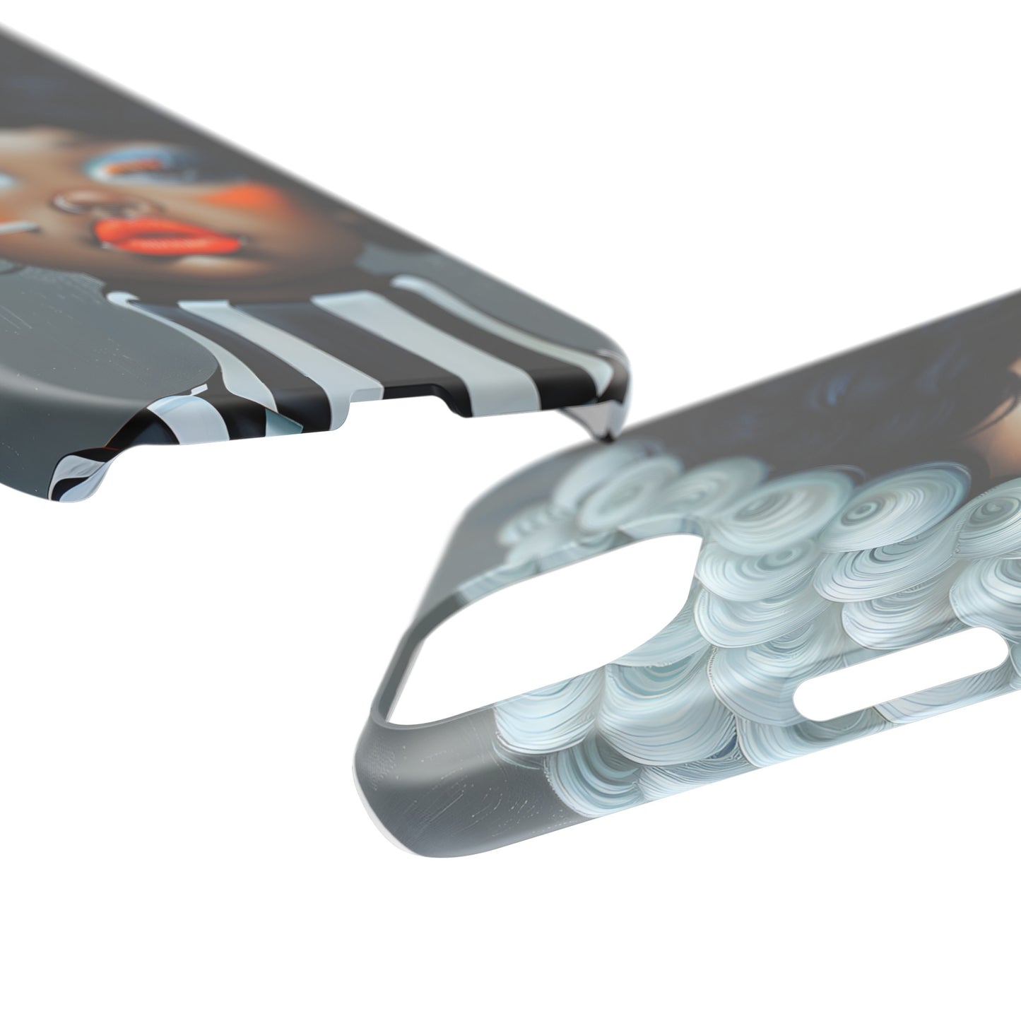 Slim Phone Cases - Black Girl Art - Velvet's View - Ethereal Vibrance