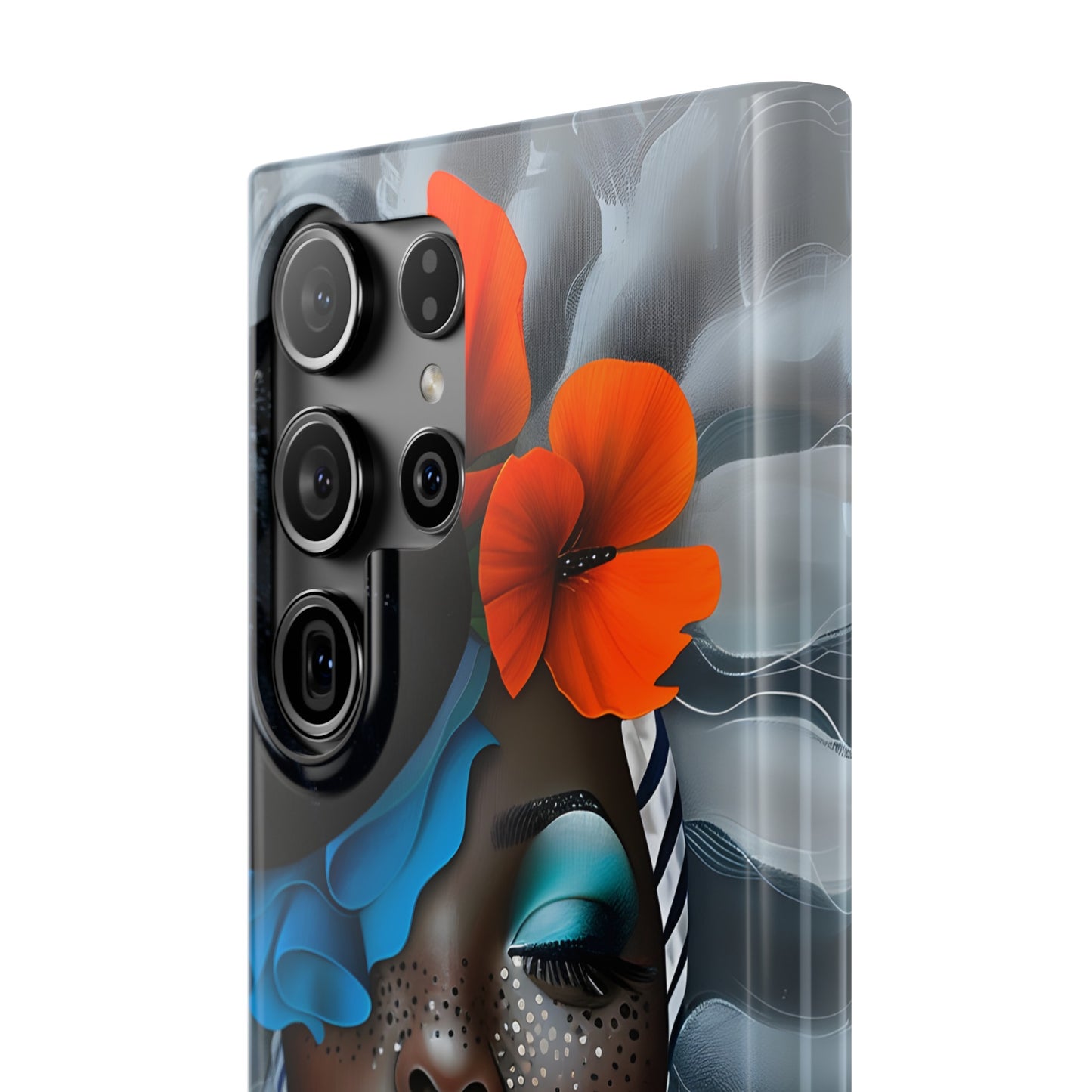 Slim Phone Cases - Black Girl Art - Velvet's View - Ethereal Vibrance