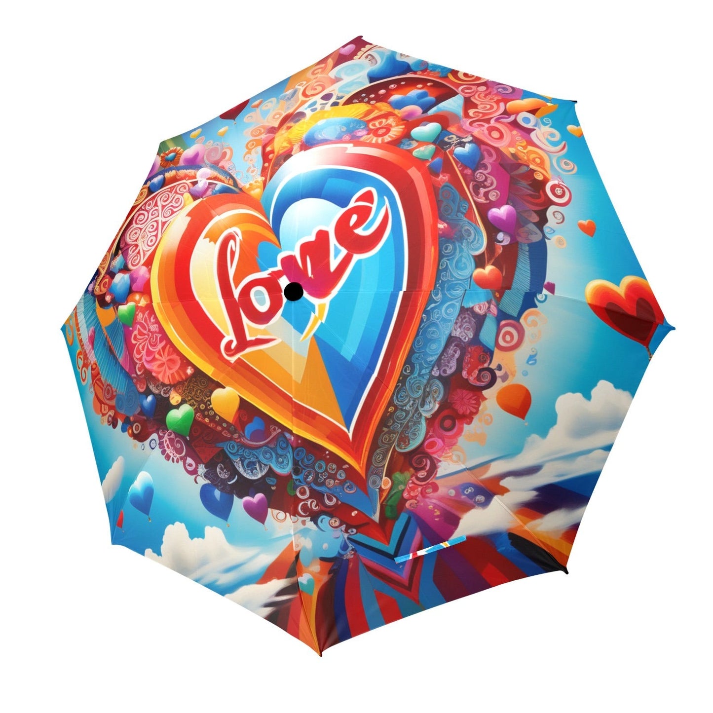 Radiant Hearts Collection - Semi-Automatic Foldable Umbrella (Model U12) - #2012